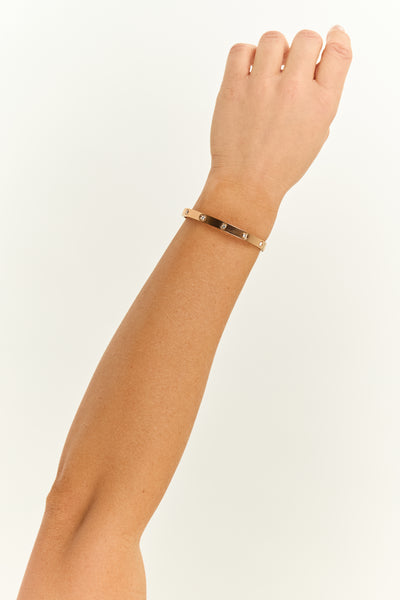 Rose Gold Rhinestone Studded Bracelet