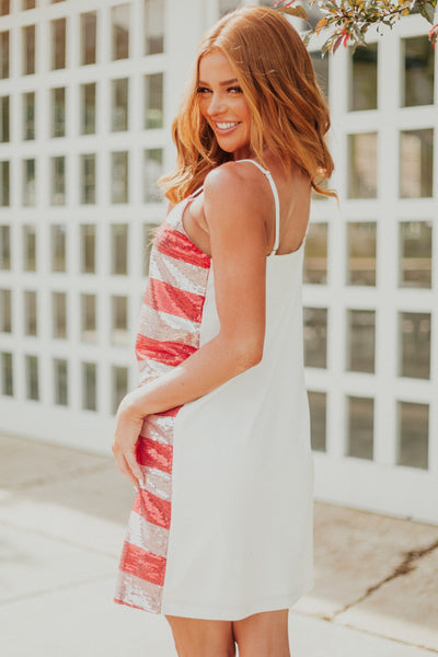 Ruby American Flag Sequined Cami Shift Dress