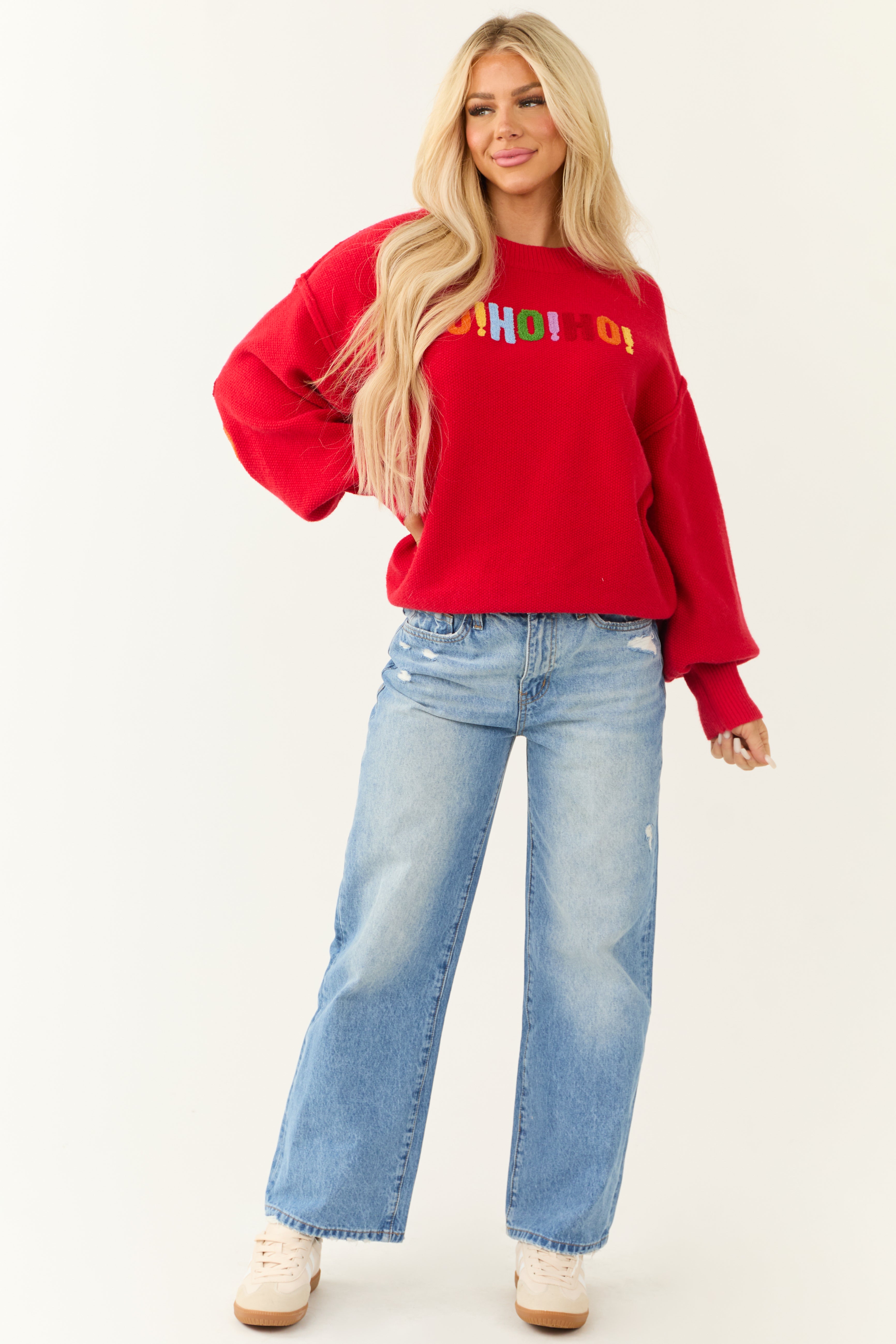 PRE-ORDER Ruby HO HO HO Multicolor Graphic Knit Sweater SHIP ETA 11/5