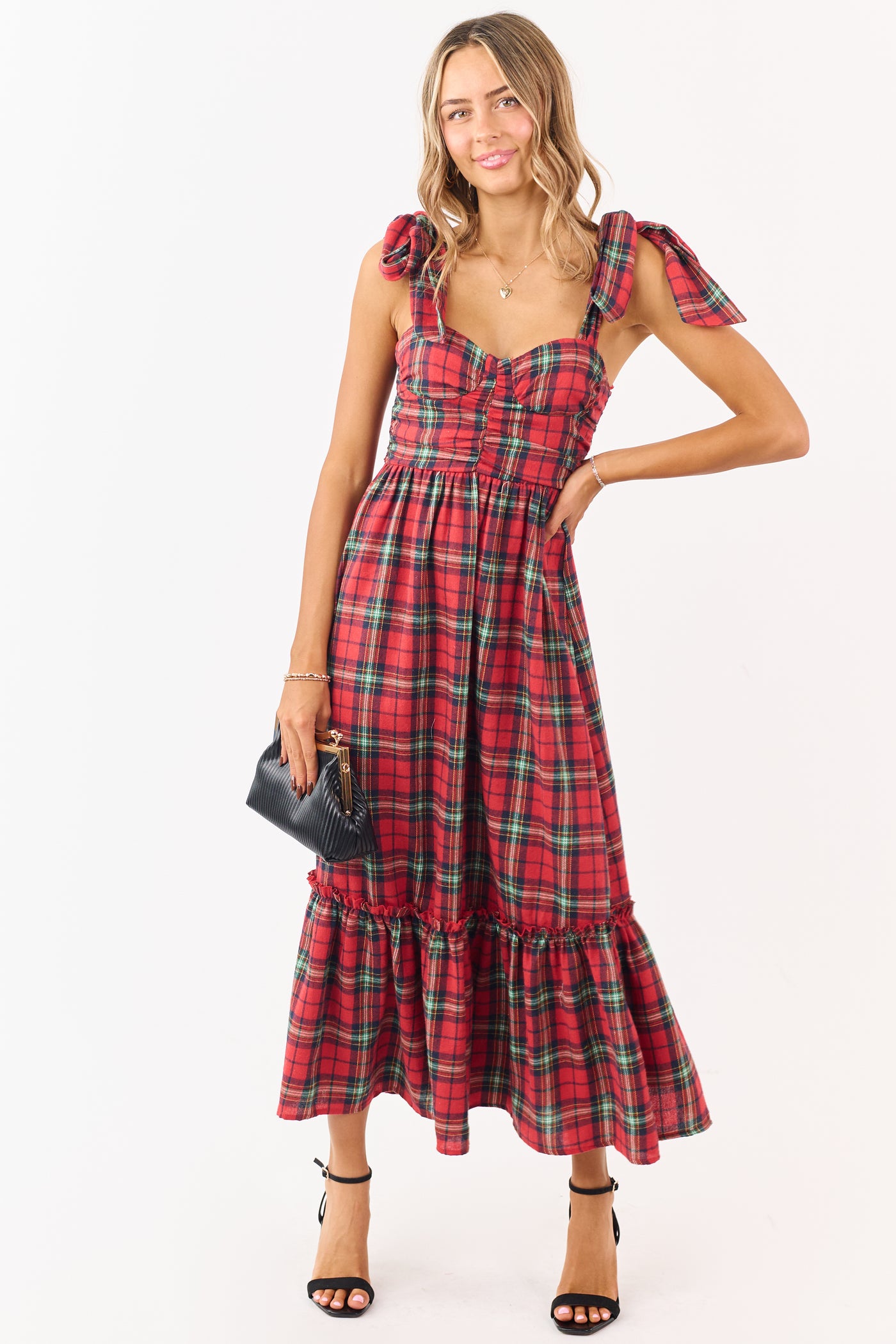 tartan midi dress Check Plaid Midi Dress S