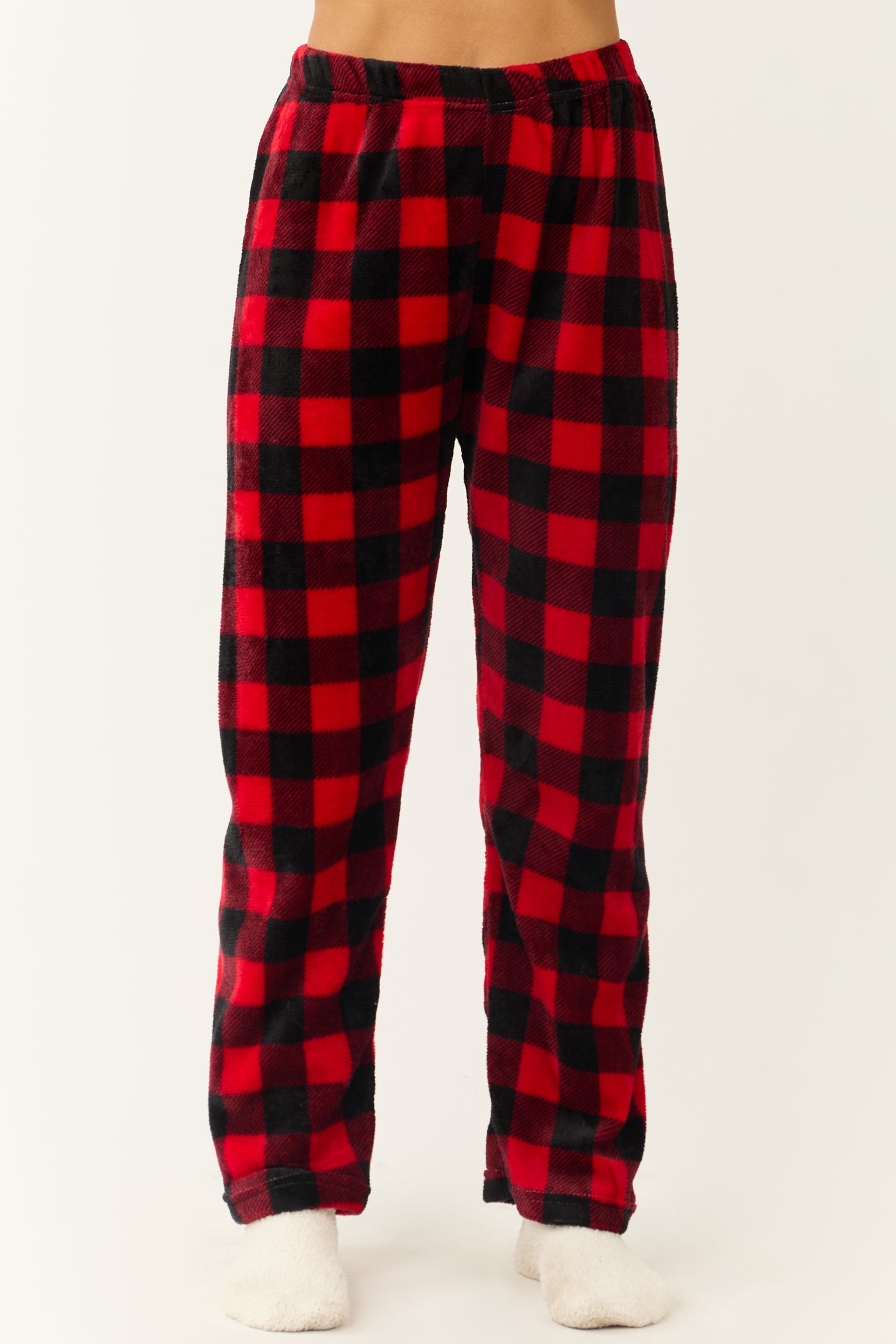 Flannel Pants Red Buffalo Plaid Pajamas Womens Ruby And Black