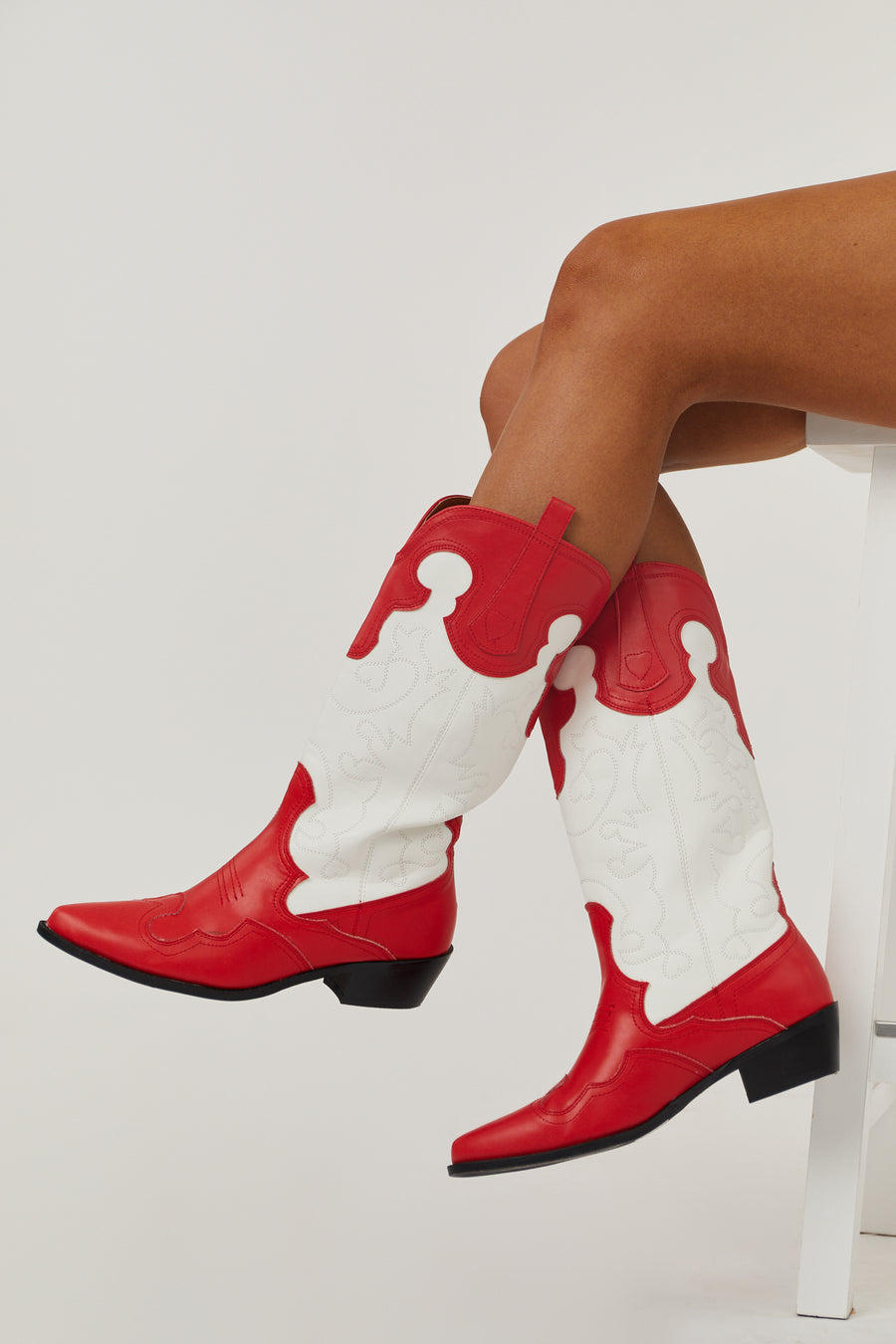 Ruby and Ivory Pointed Toe Western Boots