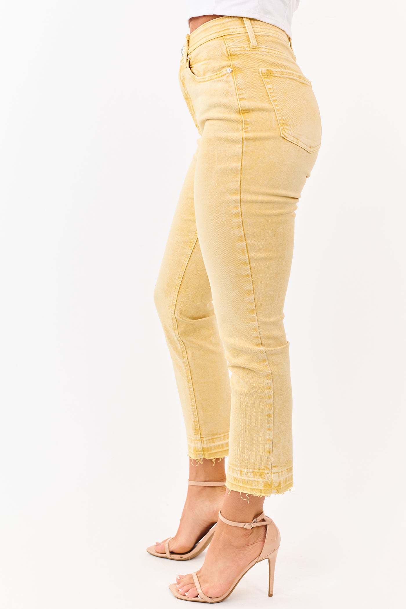 Saige Amber Tummy Control Crop Kick Flare Jeans