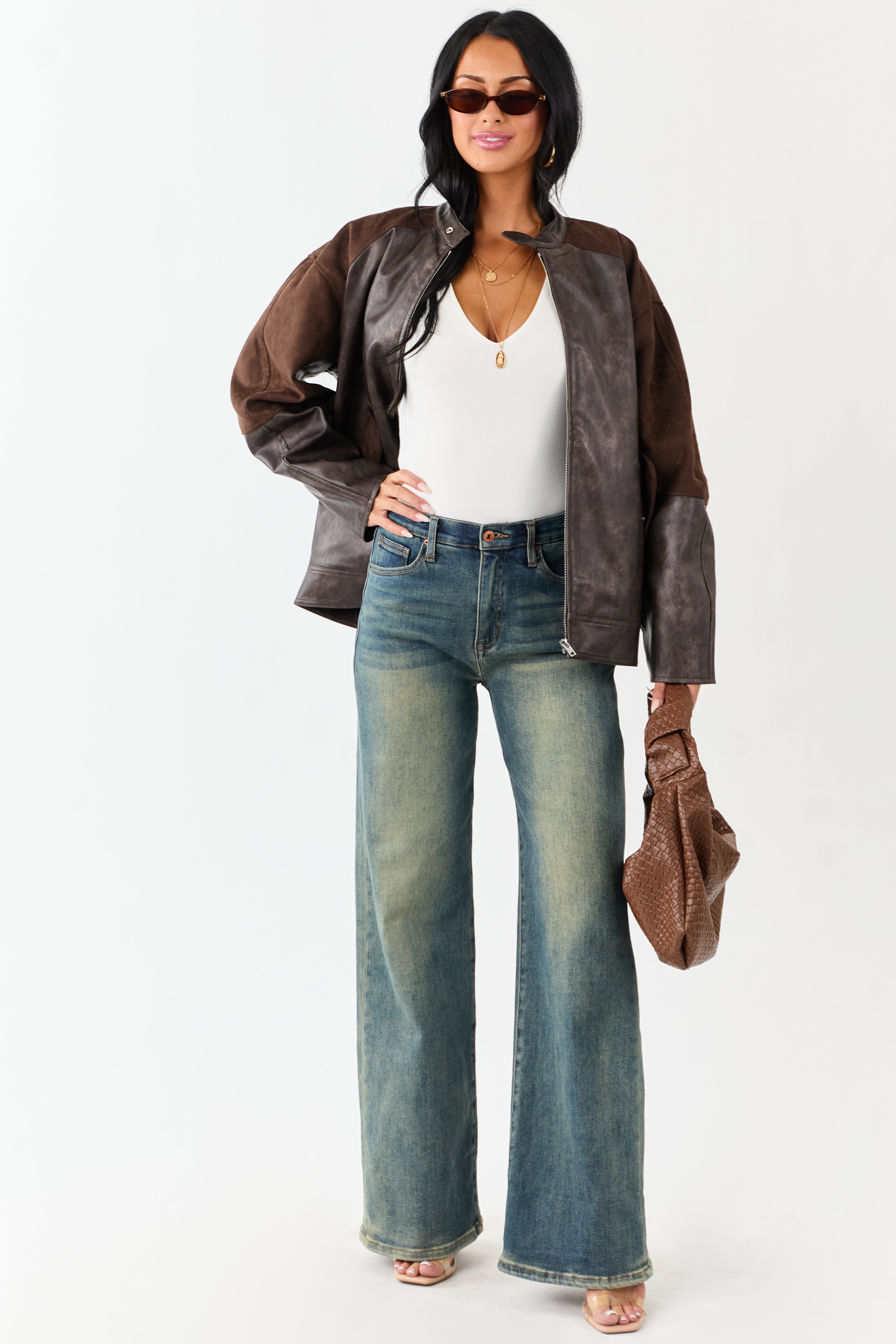 Saige Dark Vintage Tummy Control Stretchy Straight Jeans