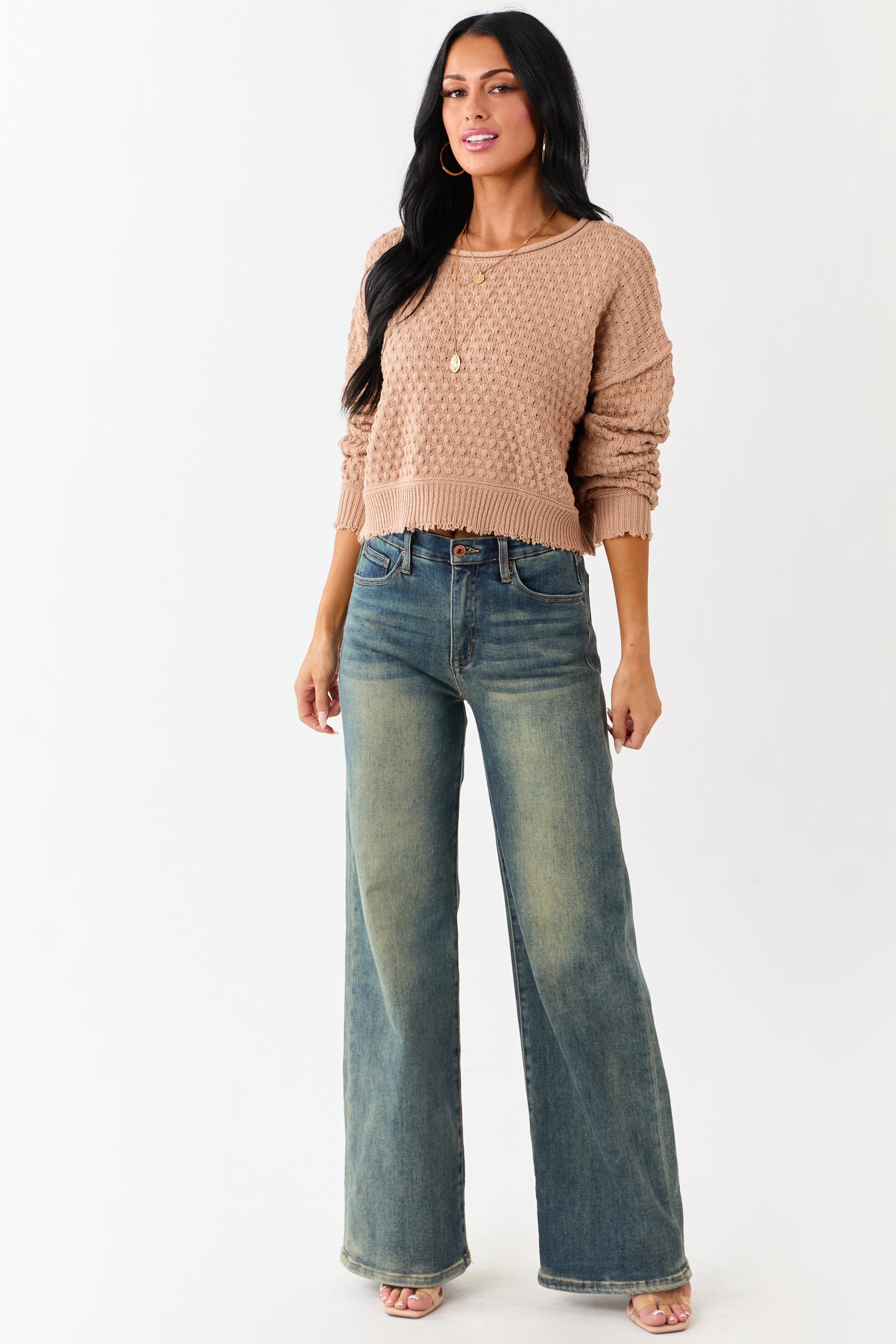 Saige Dark Vintage Tummy Control Stretchy Straight Jeans