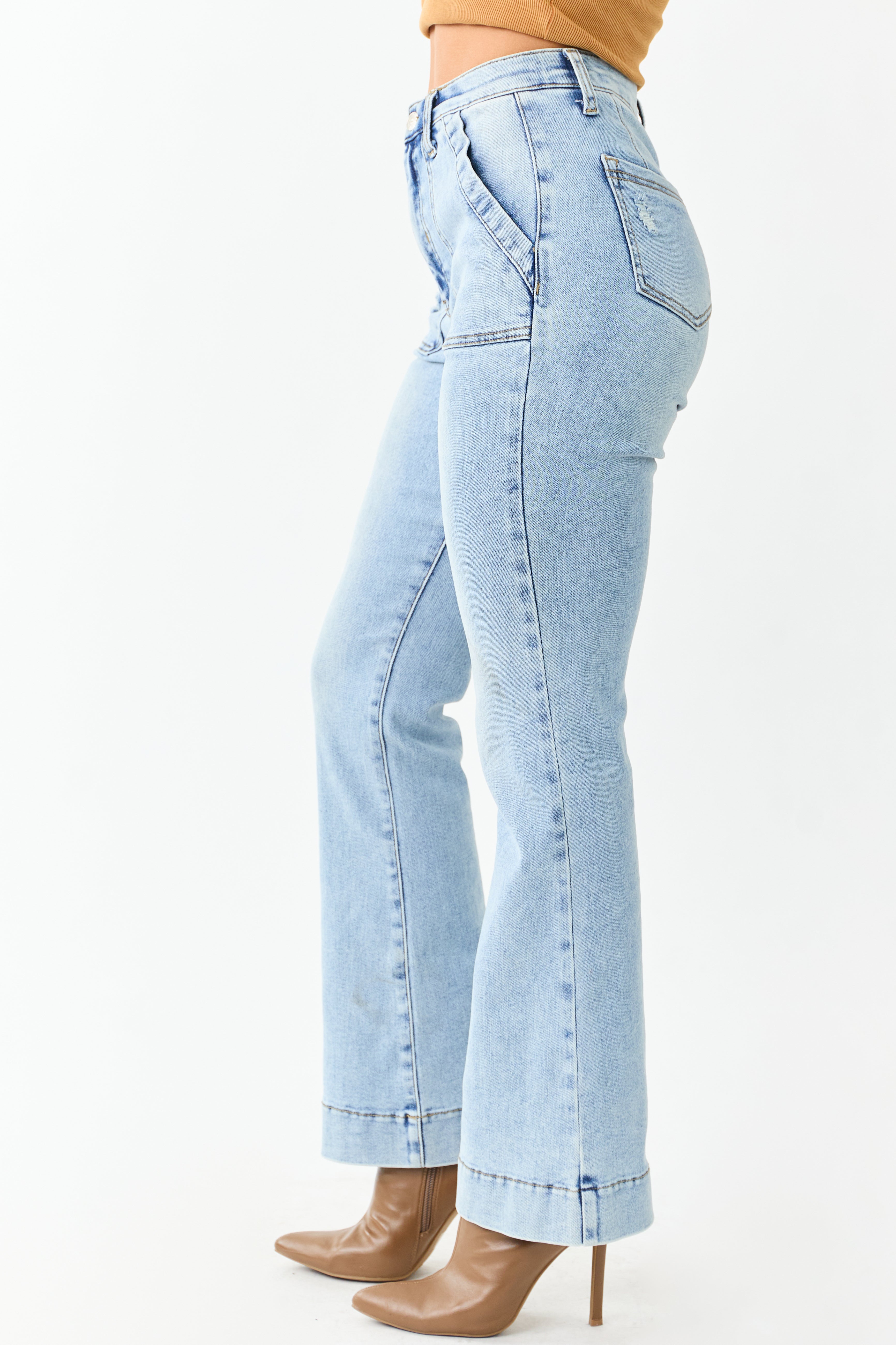 Saige Light Tummy Control Stretchy Bootcut Jeans