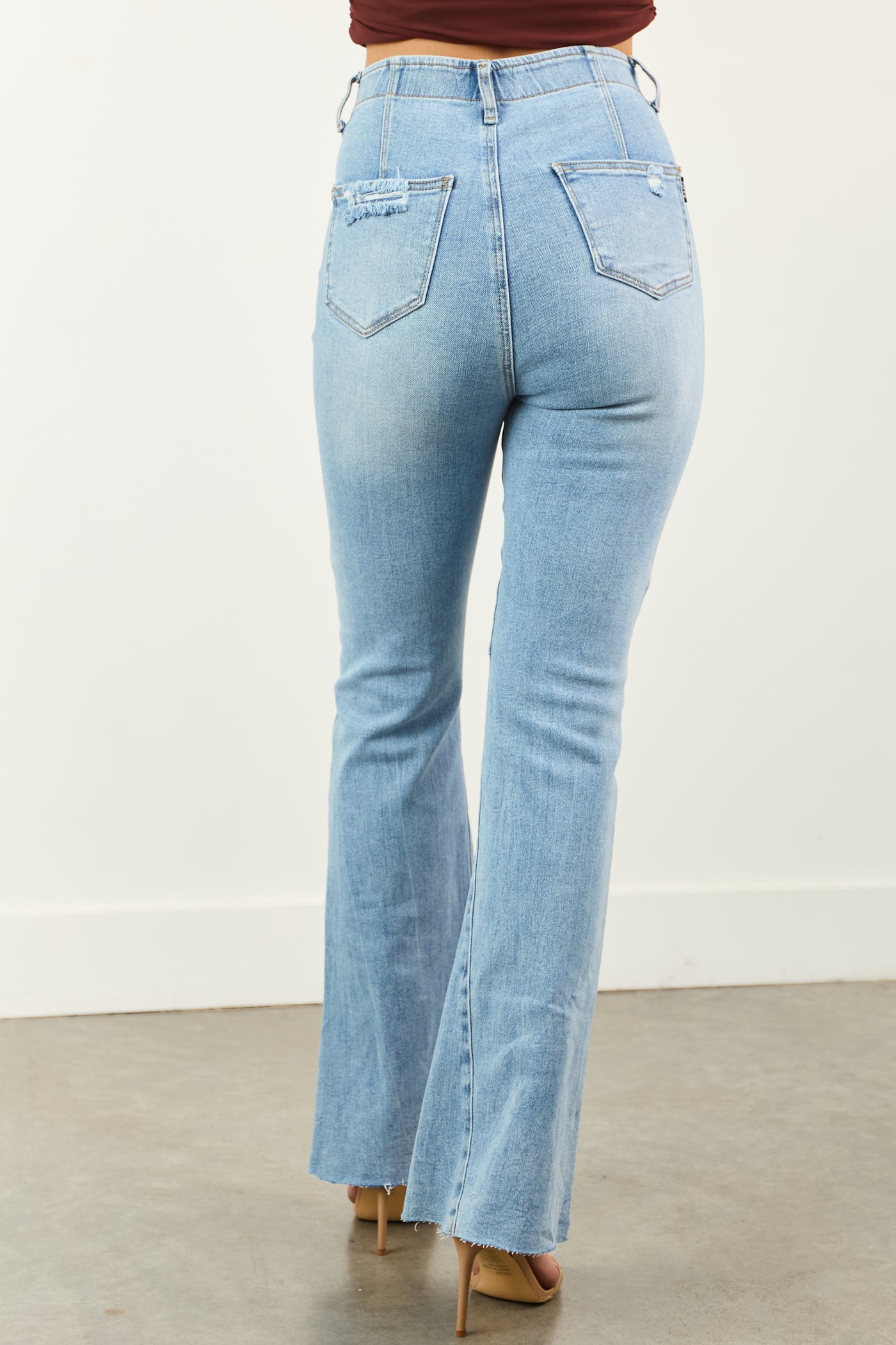 Saige Light Tummy Control Stretchy Flare Jeans