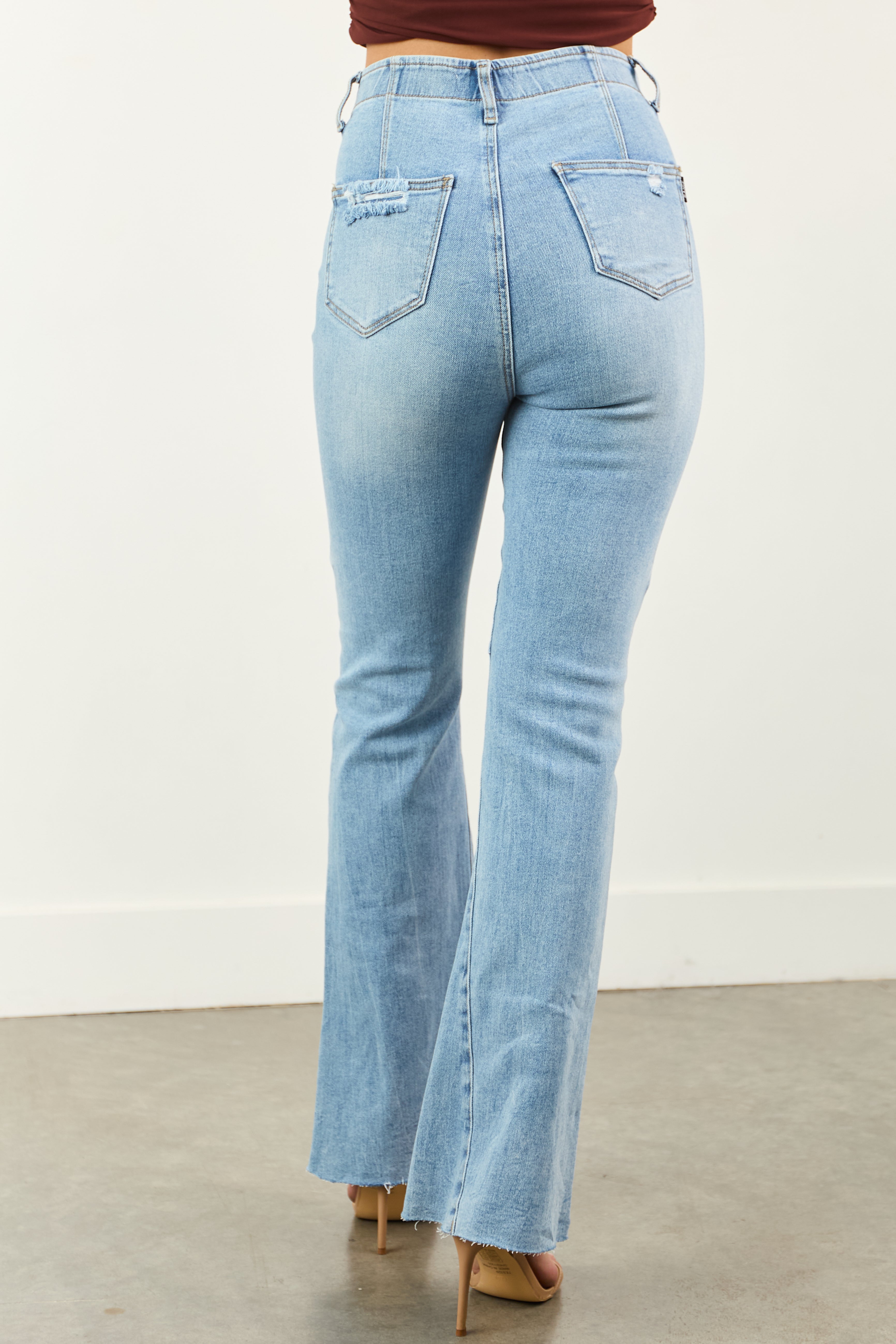 Saige Light Tummy Control Stretchy Flare Jeans