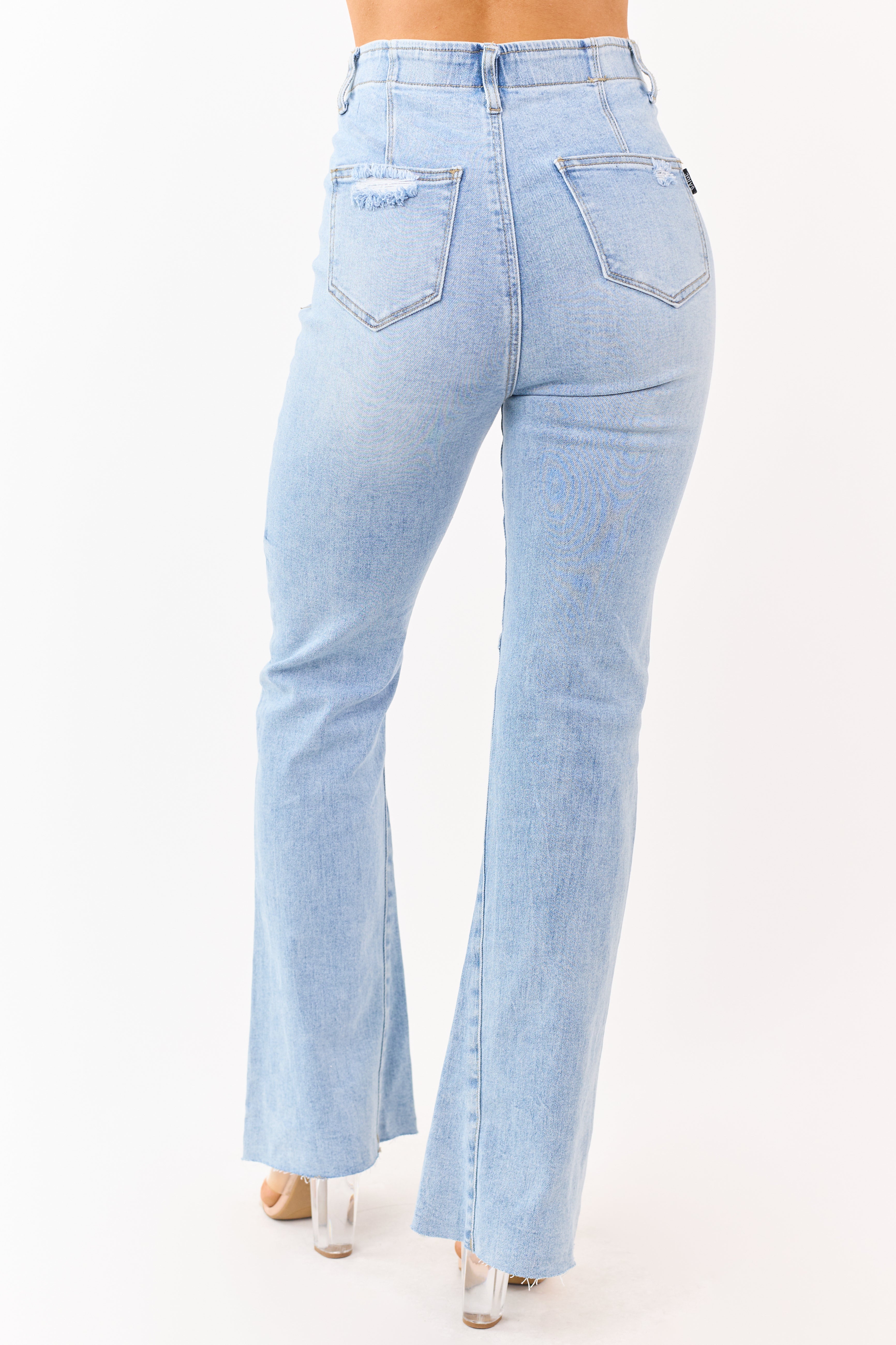 Saige Light Tummy Control Stretchy Flare Jeans