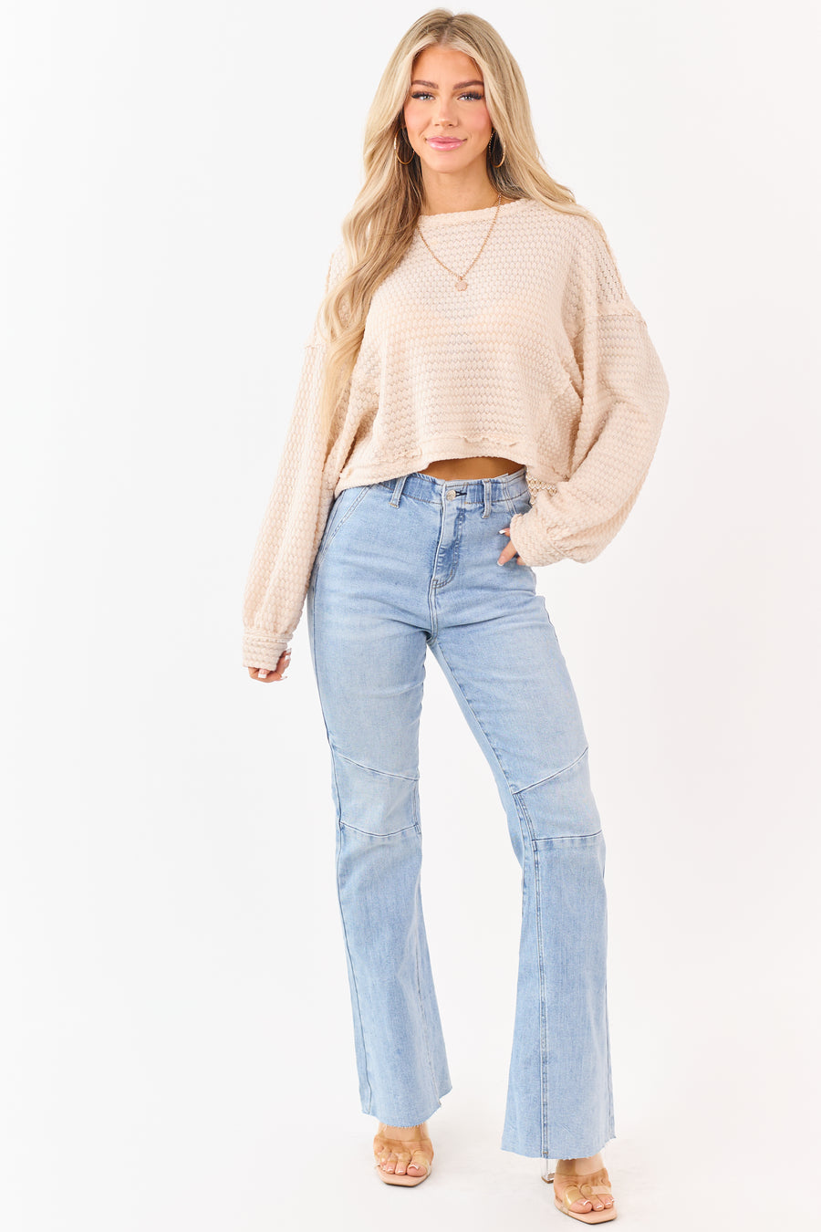 Saige Light Tummy Control Stretchy Flare Jeans