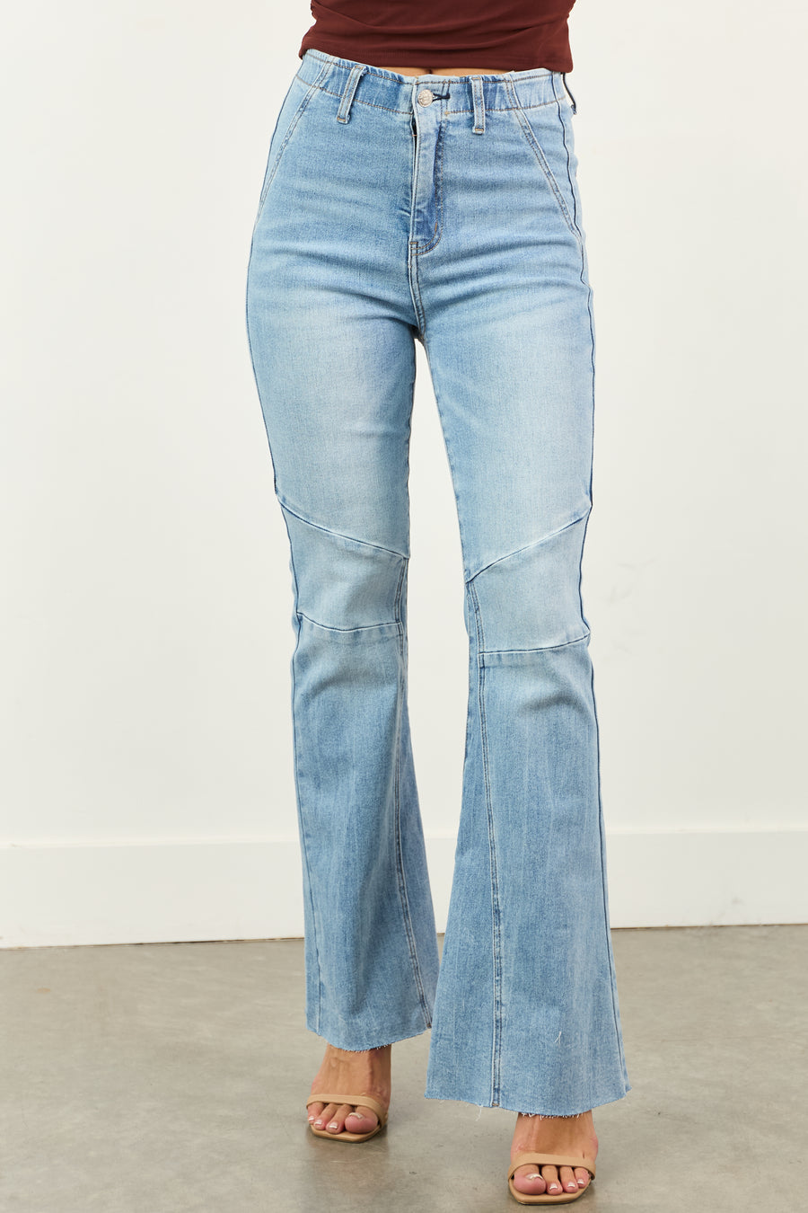 Saige Light Tummy Control Stretchy Flare Jeans