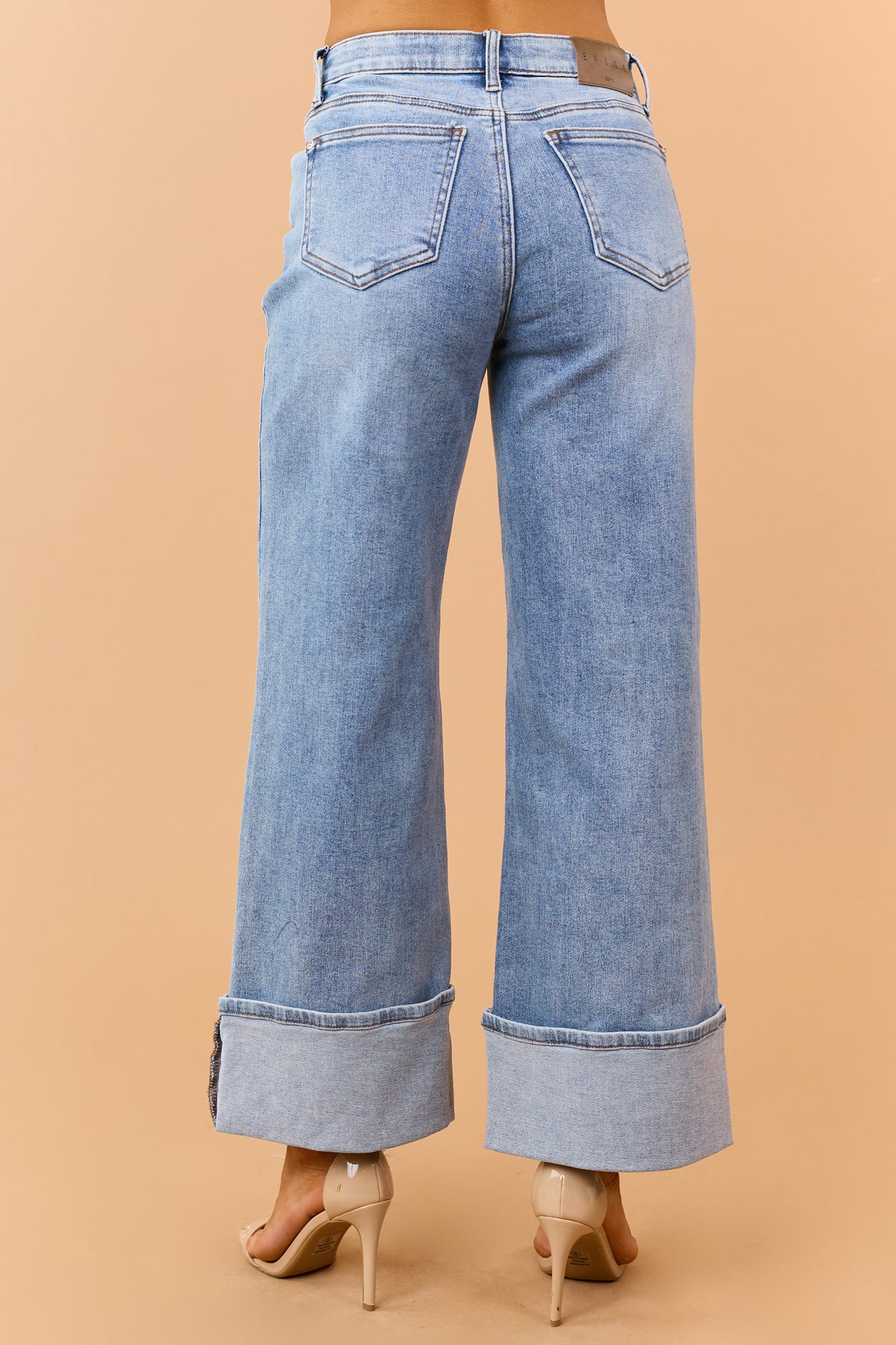 Saige Medium High Rise Tummy Control Wide Jeans