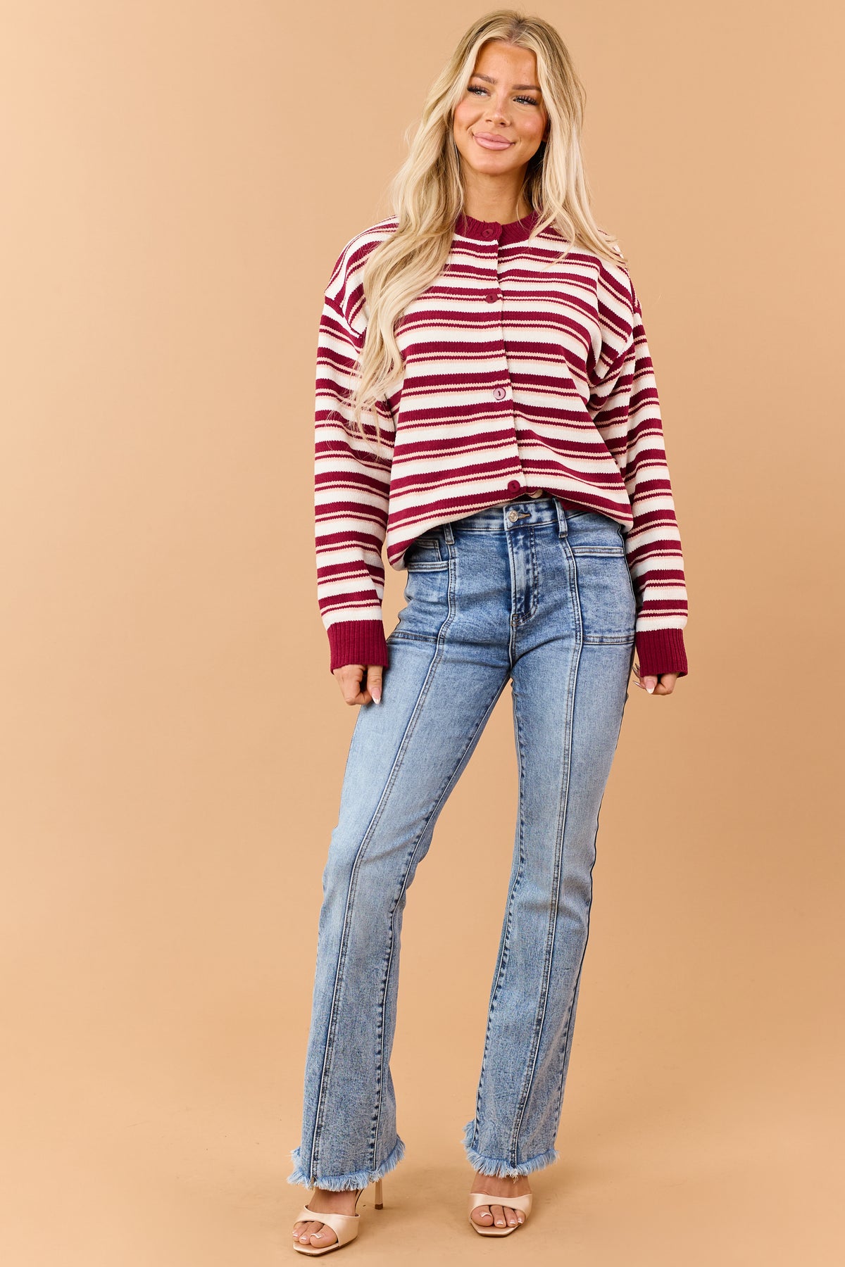 Saige Medium Mineral Wash Tummy Control Bootcut Jeans