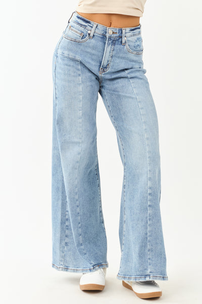 Saige Medium Wide Leg Tummy Control Stretchy Jeans