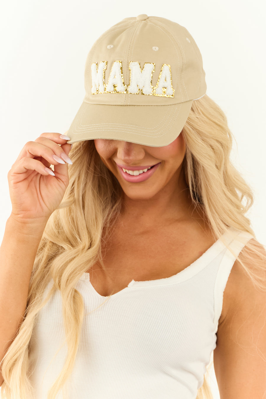 Sand Chenille Patch 'Mama' Baseball Cap