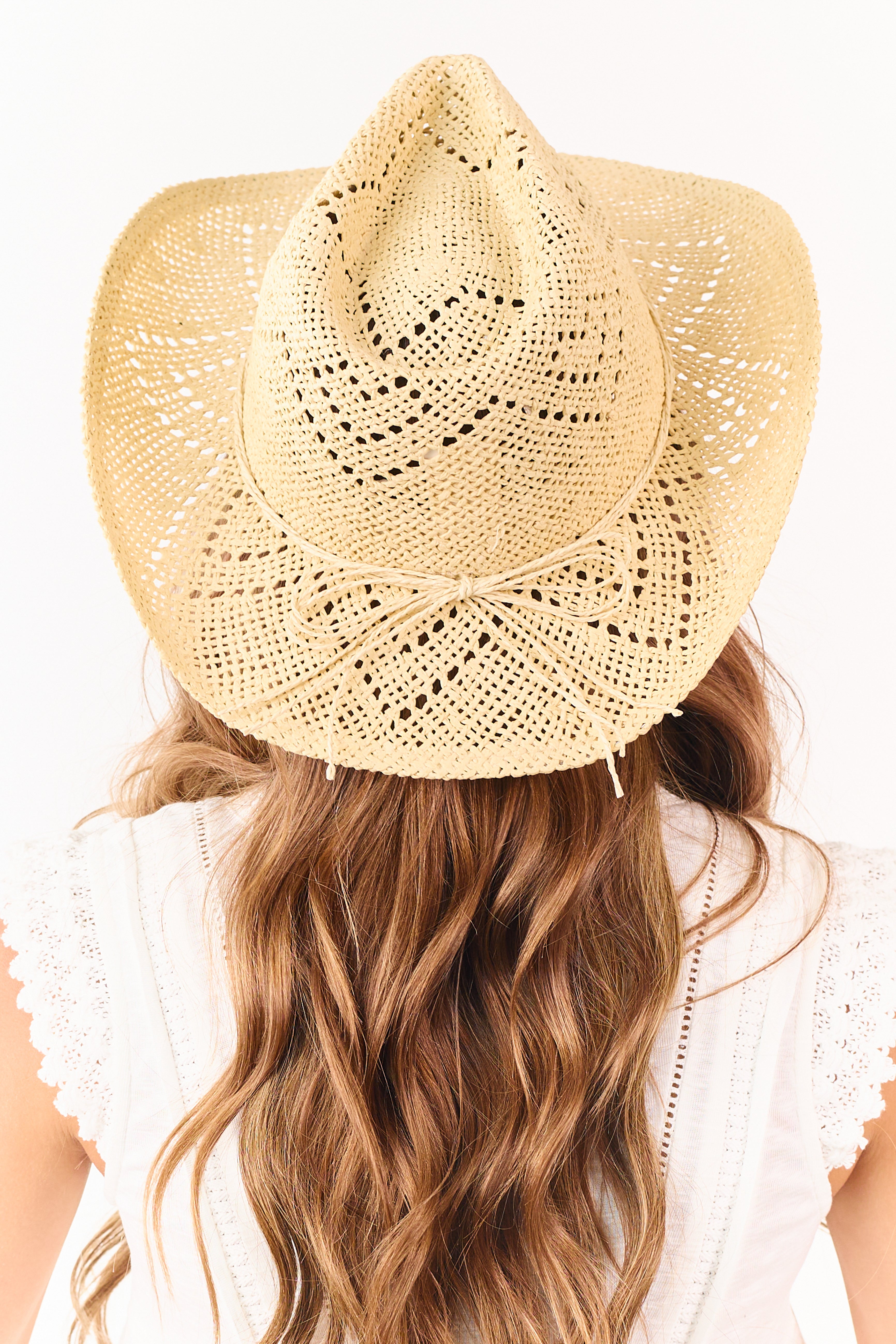 Sand Twine Band Straw Cowboy Hat