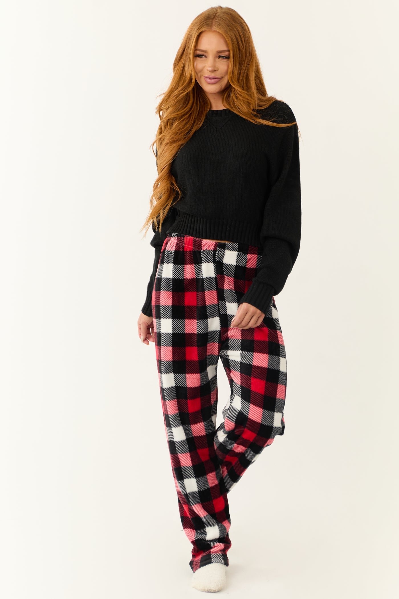Pajama Bottoms Red Buffalo Plaid Pajamas Womens Scarlet And