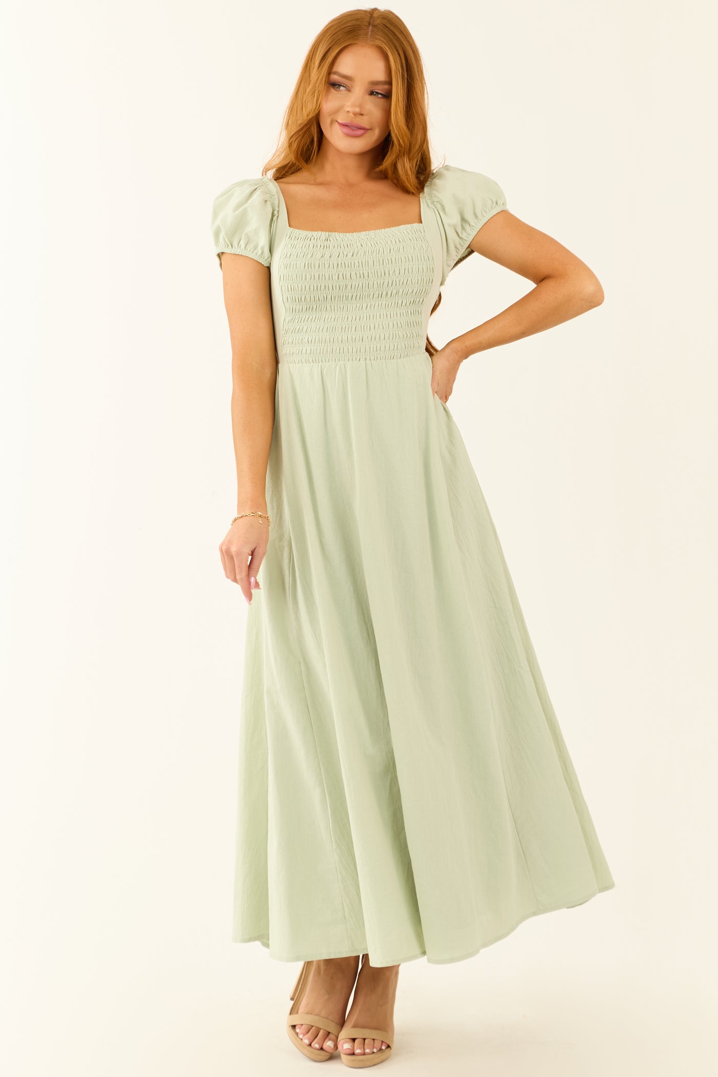 Seafoam Square Neck Criss Cross Back Maxi Dress | Lime Lush Boutique Seafoam Square Neck Criss Cross Back Maxi Dress | Lime Lush Boutique