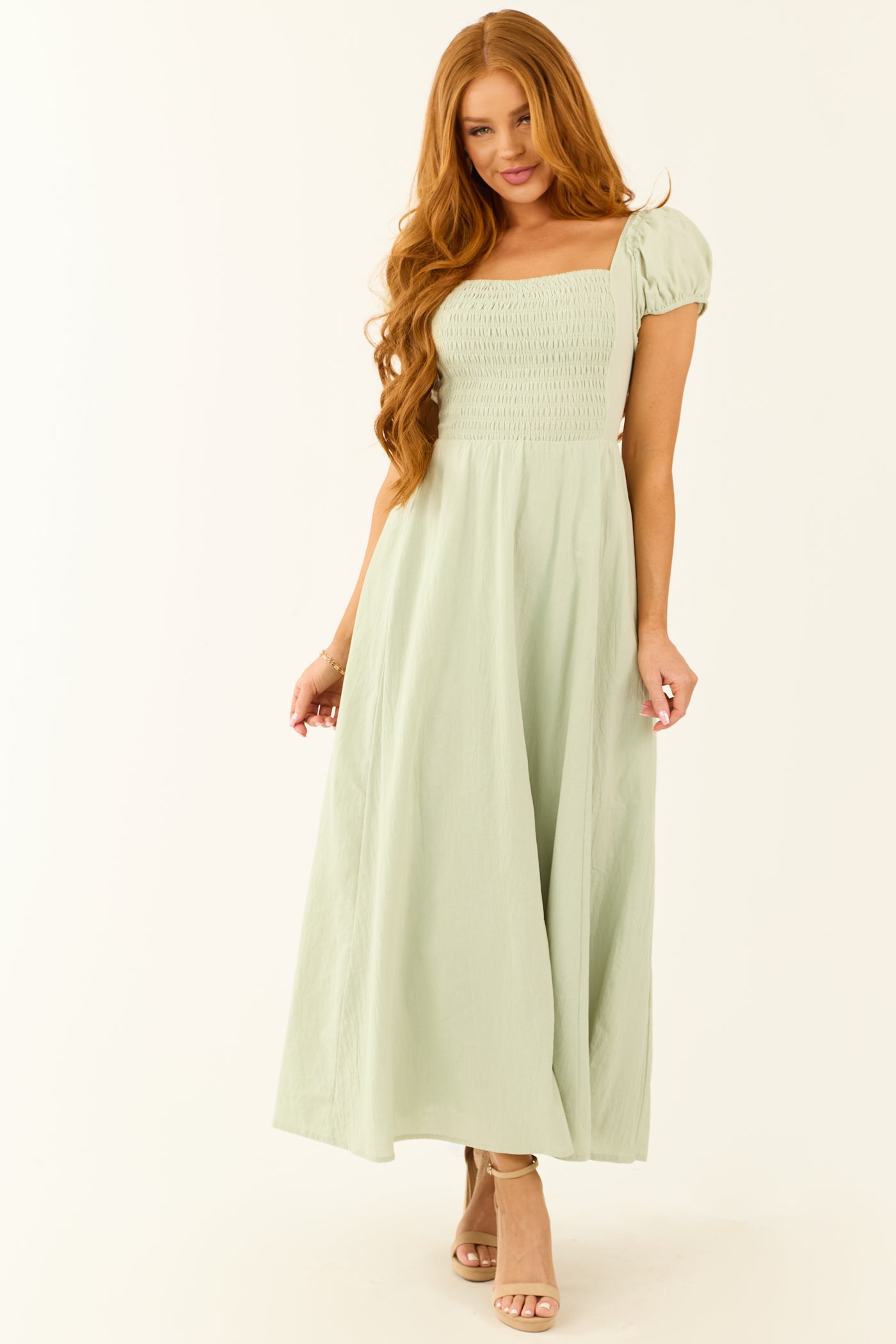 Seafoam Square Neck Criss Cross Back Maxi Dress | Lime Lush Boutique Seafoam Square Neck Criss Cross Back Maxi Dress | Lime Lush Boutique