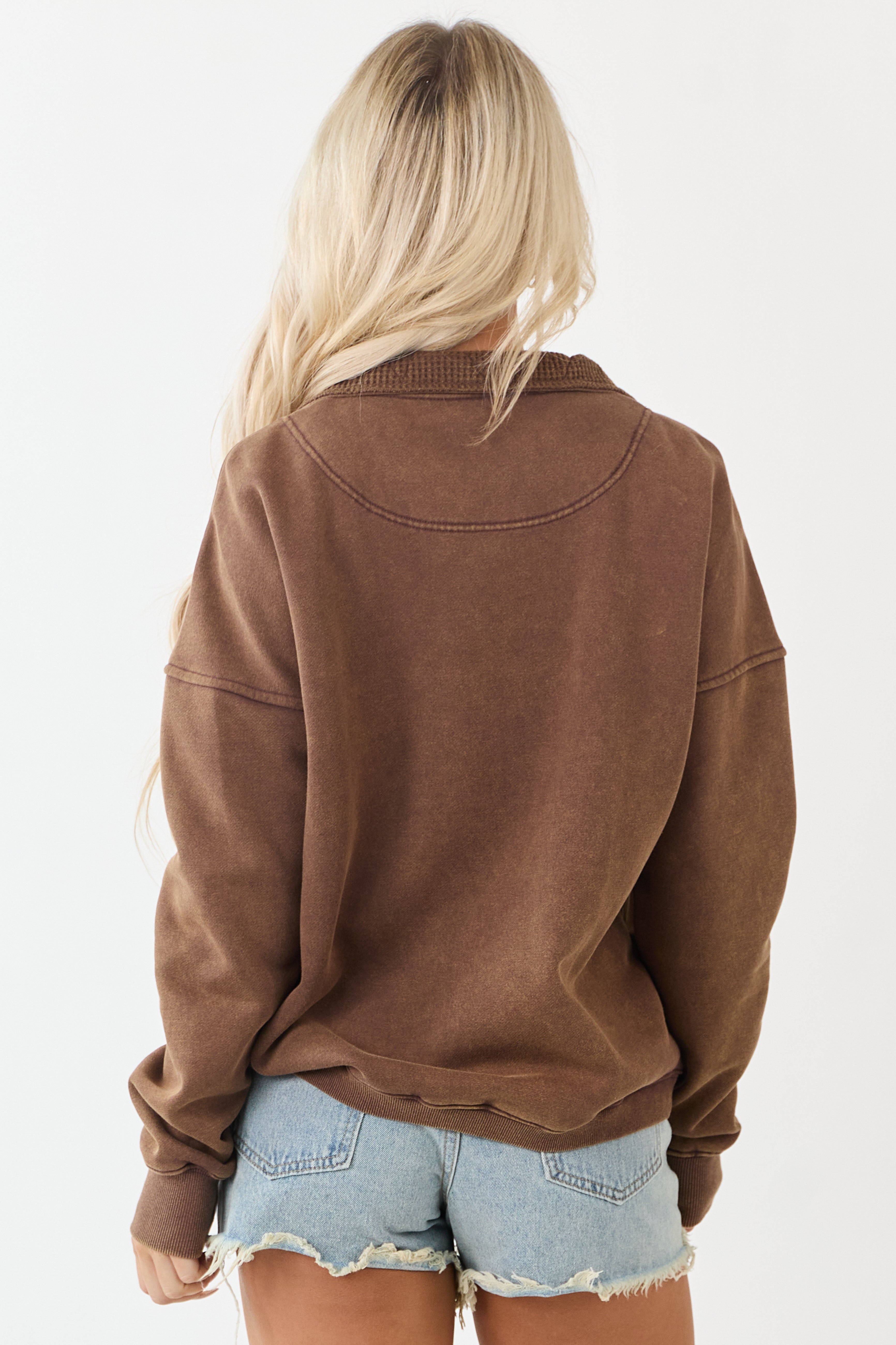 Sepia Washed French Terry Sweatshirt