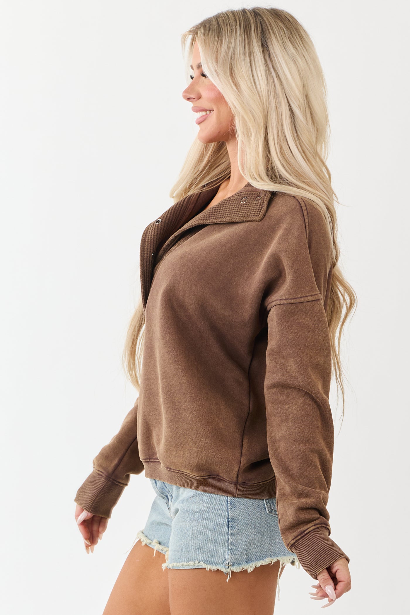 Sepia Washed French Terry Sweatshirt