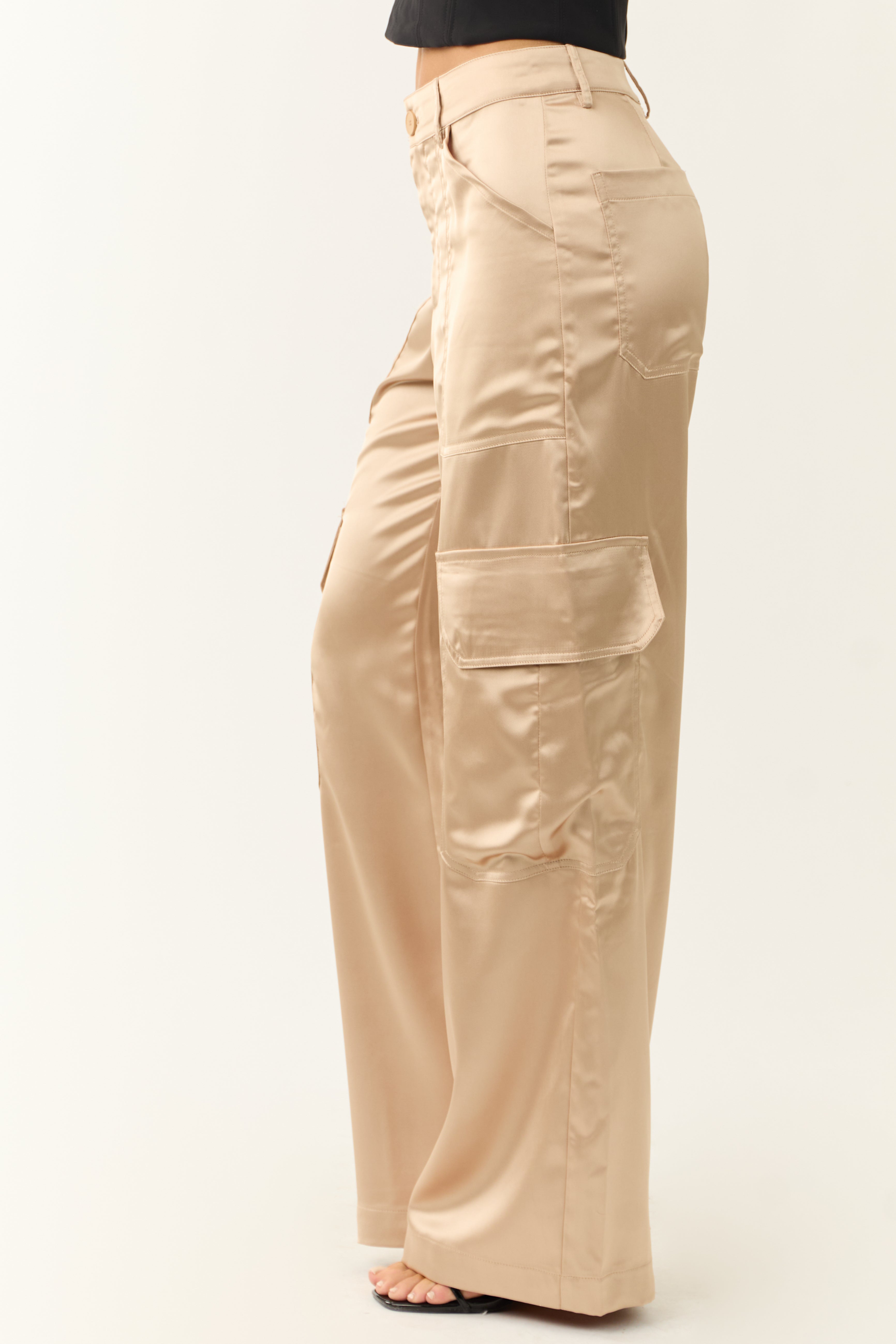BDG Urban Outfitters Luca Womens Linen Cargo Pants - ECRU