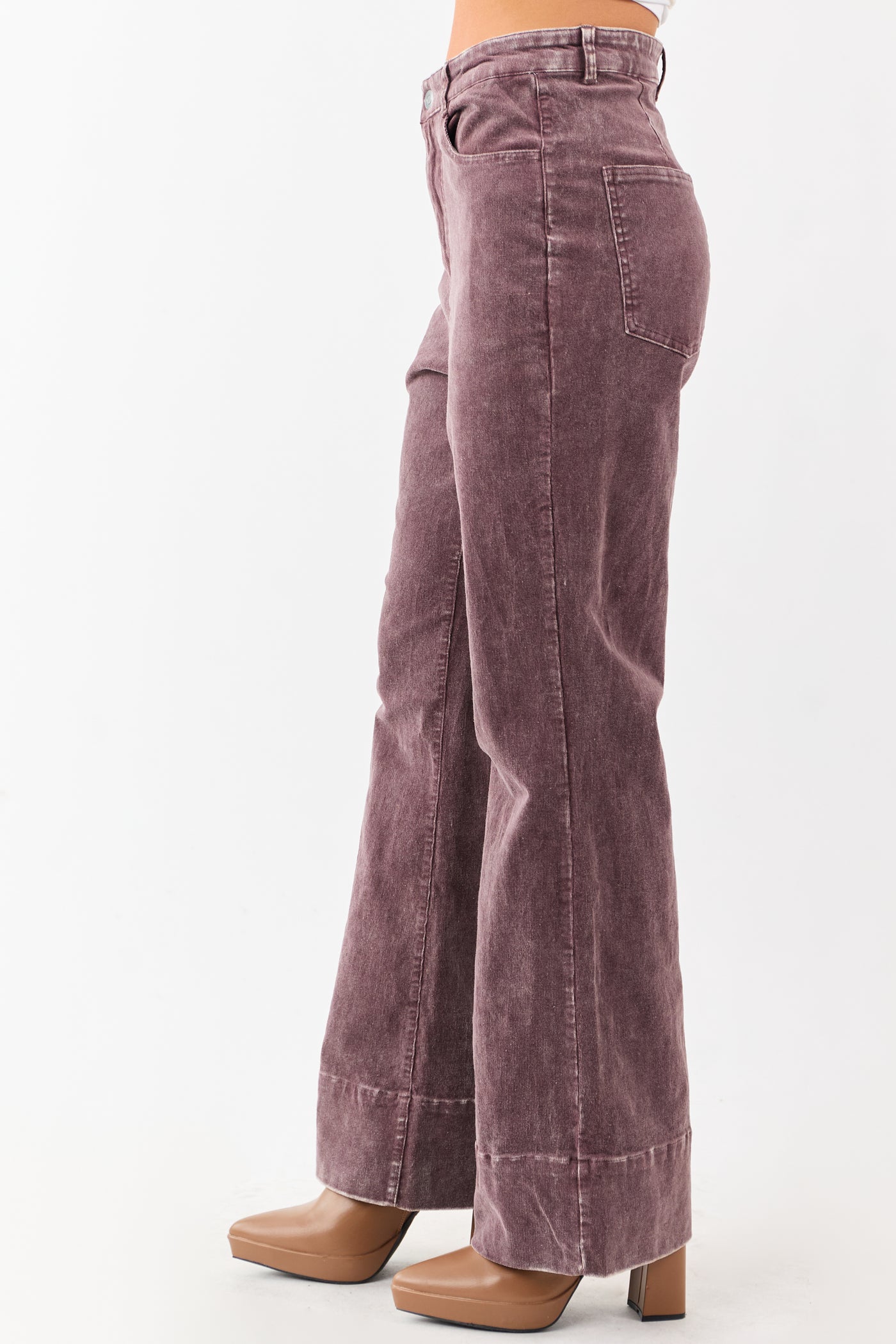 Sienna Mineral Wash Corduroy Flare Pants