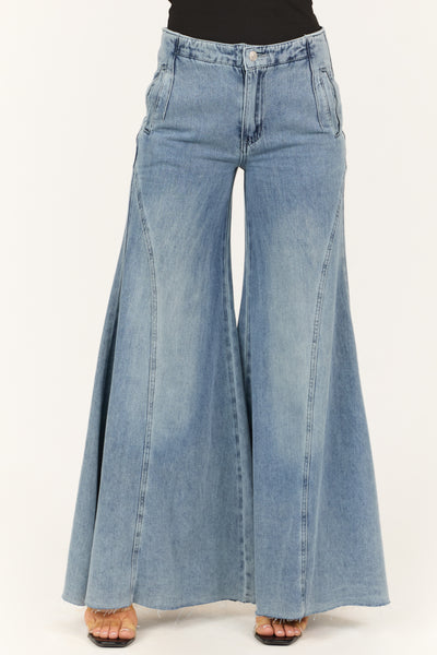 パンツ Jent Louis Bicolor Semi-Flare Denim Jent Louis Bicolor Semi-Flare Denim