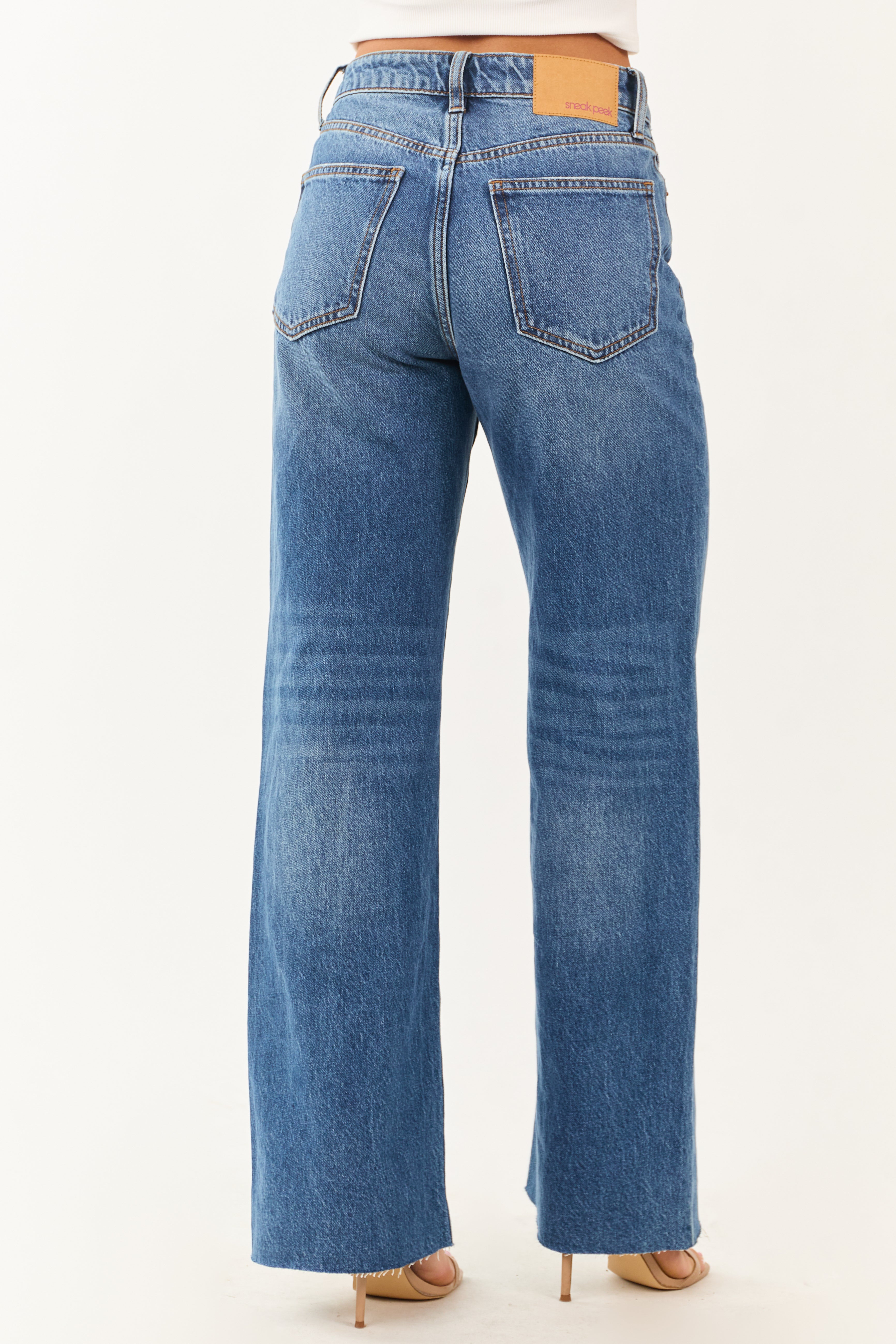 Sneak Peek Medium Wash Relaxed Straight Jeans