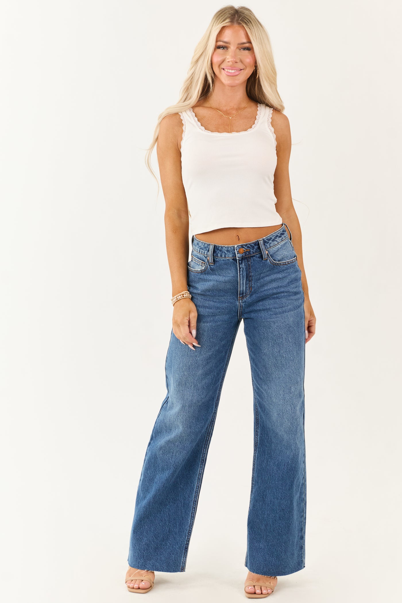 Sneak Peek Medium Wash Relaxed Straight Jeans