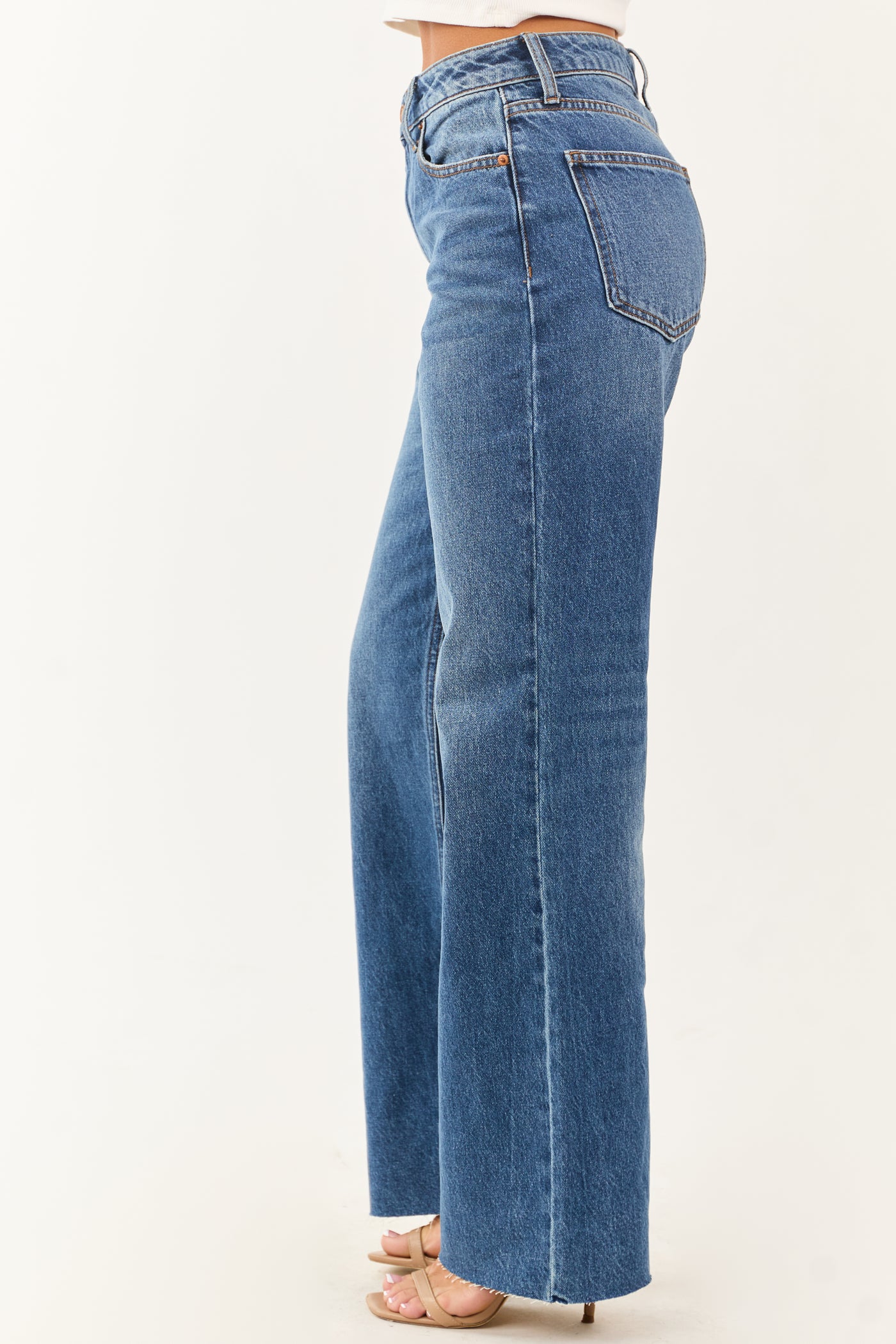 Sneak Peek Medium Wash Relaxed Straight Jeans