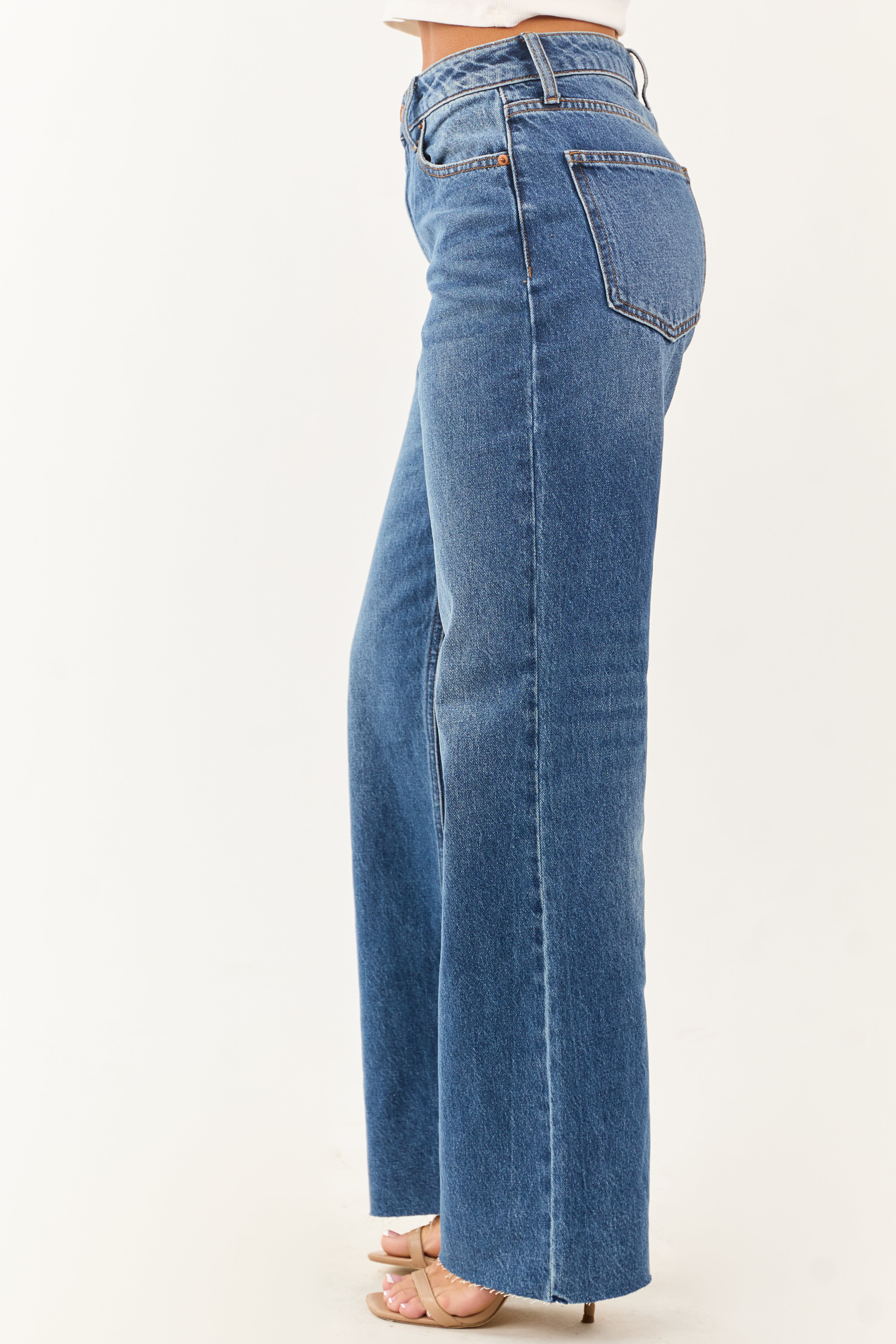 Sneak Peek Medium Wash Relaxed Straight Jeans