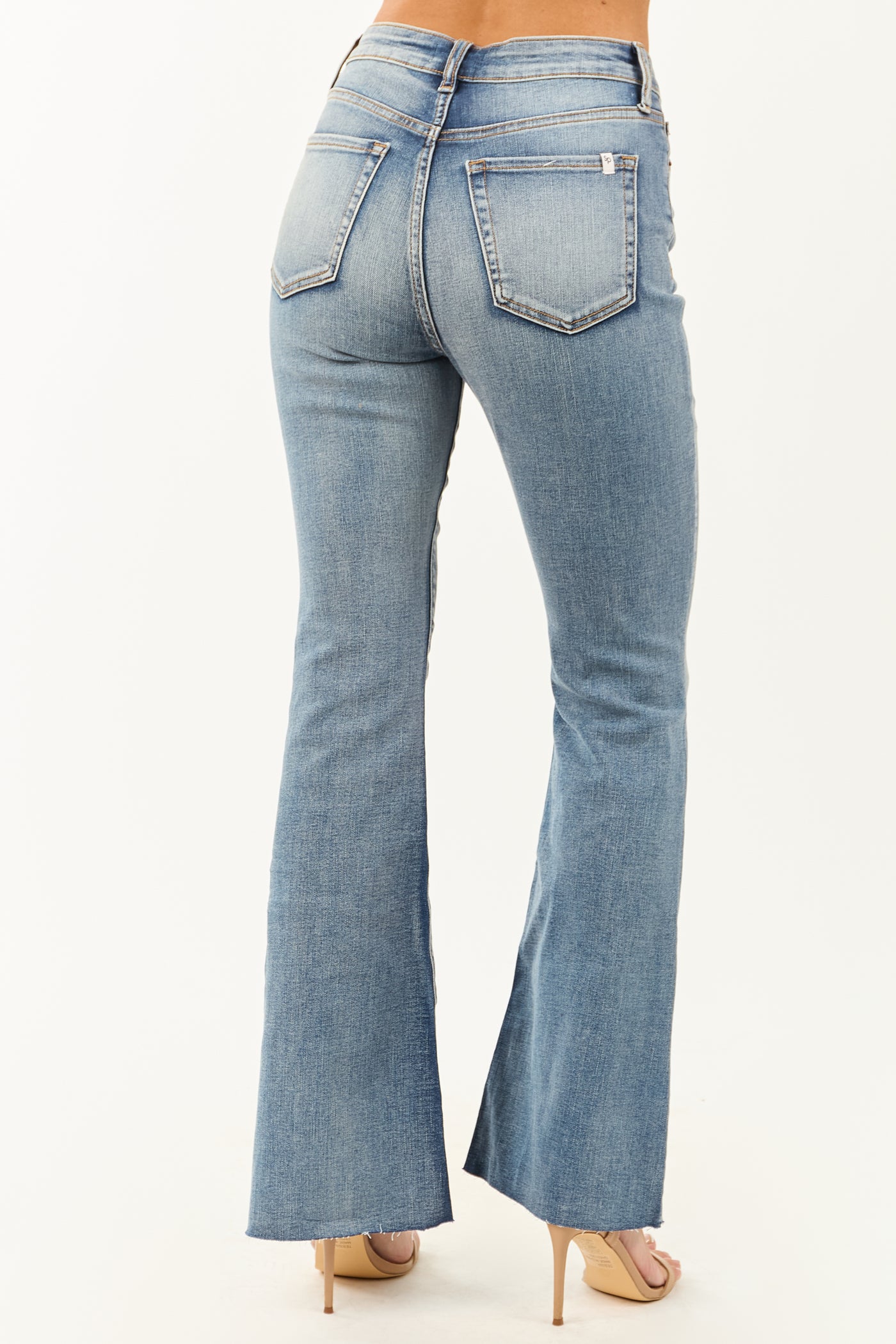 Sneak Peek Medium Wash Stretchy Flare Jeans