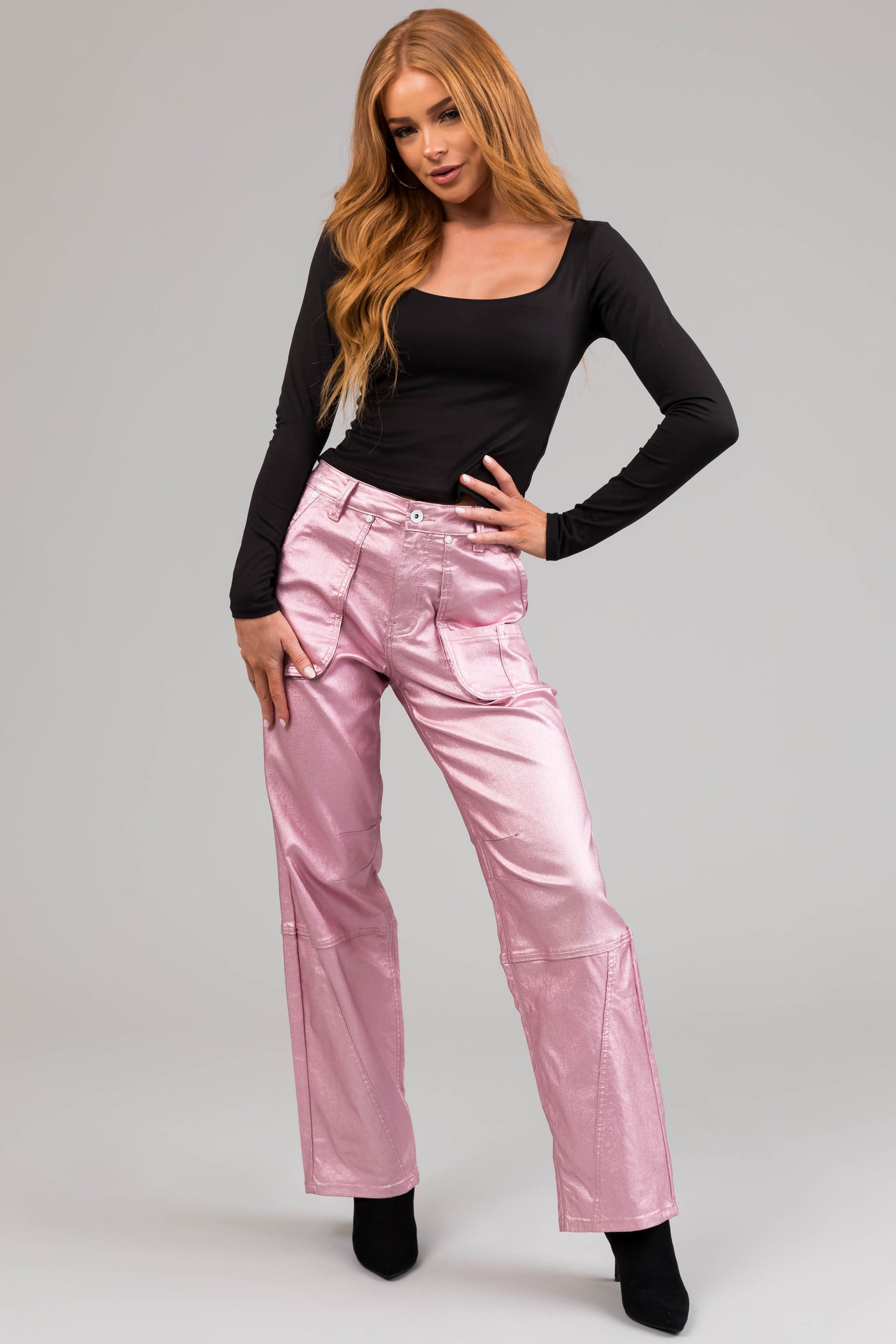 Baby Pink Cargo Pants - Limited
