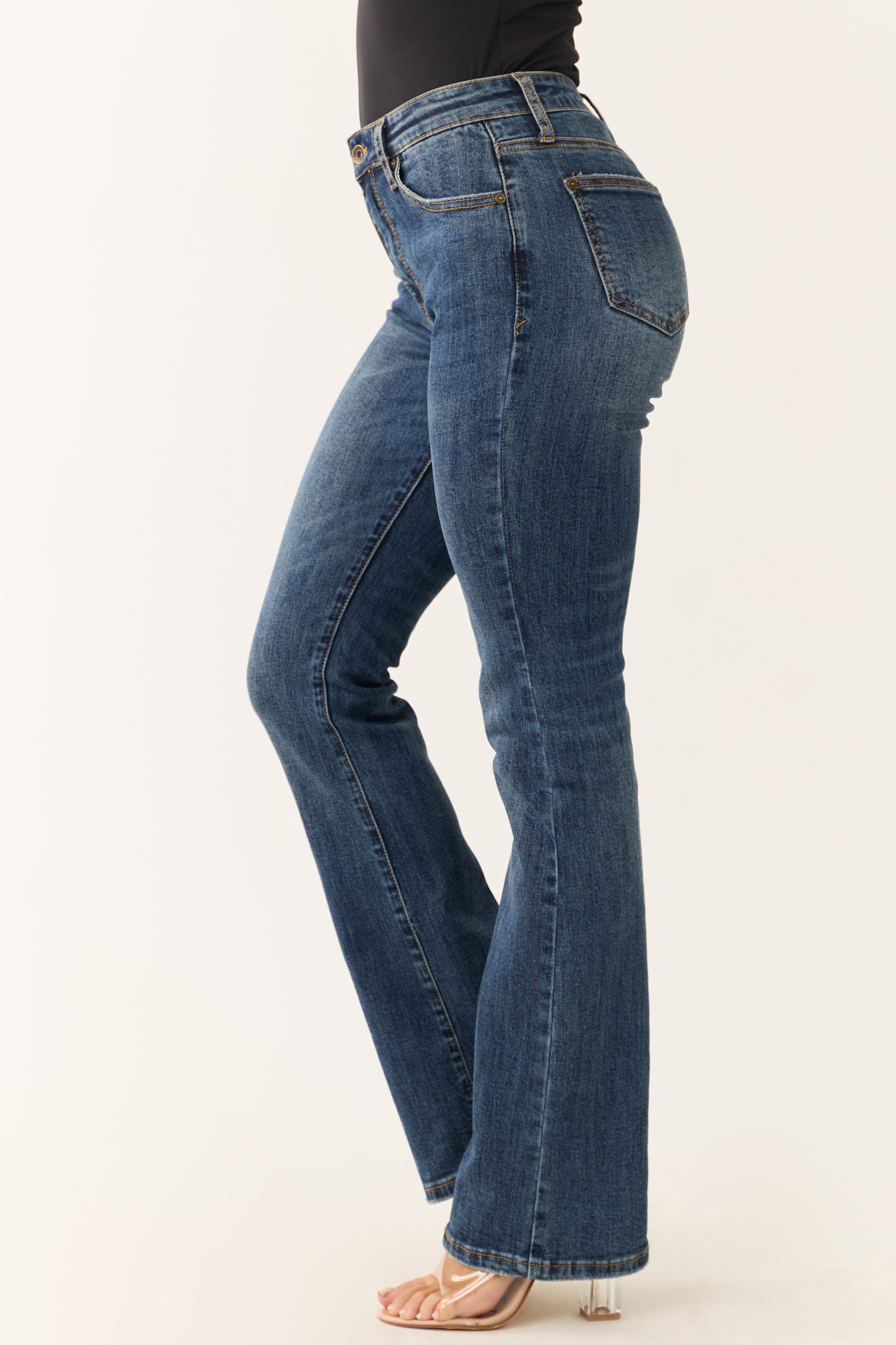Special A Dark Wash Slender Bootcut Jeans | Lime Lush Boutique