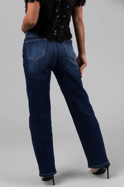 Special A High Rise Dark Wash Dad Jeans