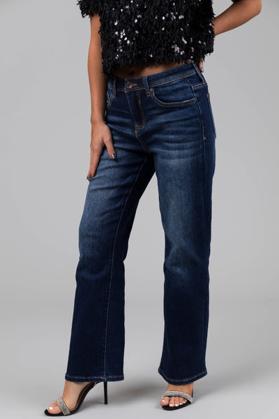Special A High Rise Dark Wash Dad Jeans
