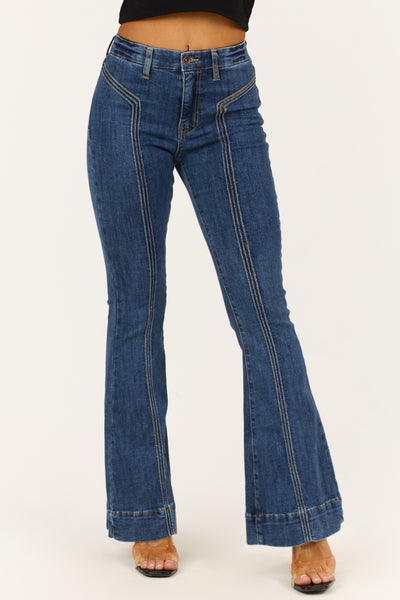 Re/DONE リダン Plage ULTRA HIGHRISE FLARE Montana Ultra High Rise 90's Flare Jeans – Kancan USA