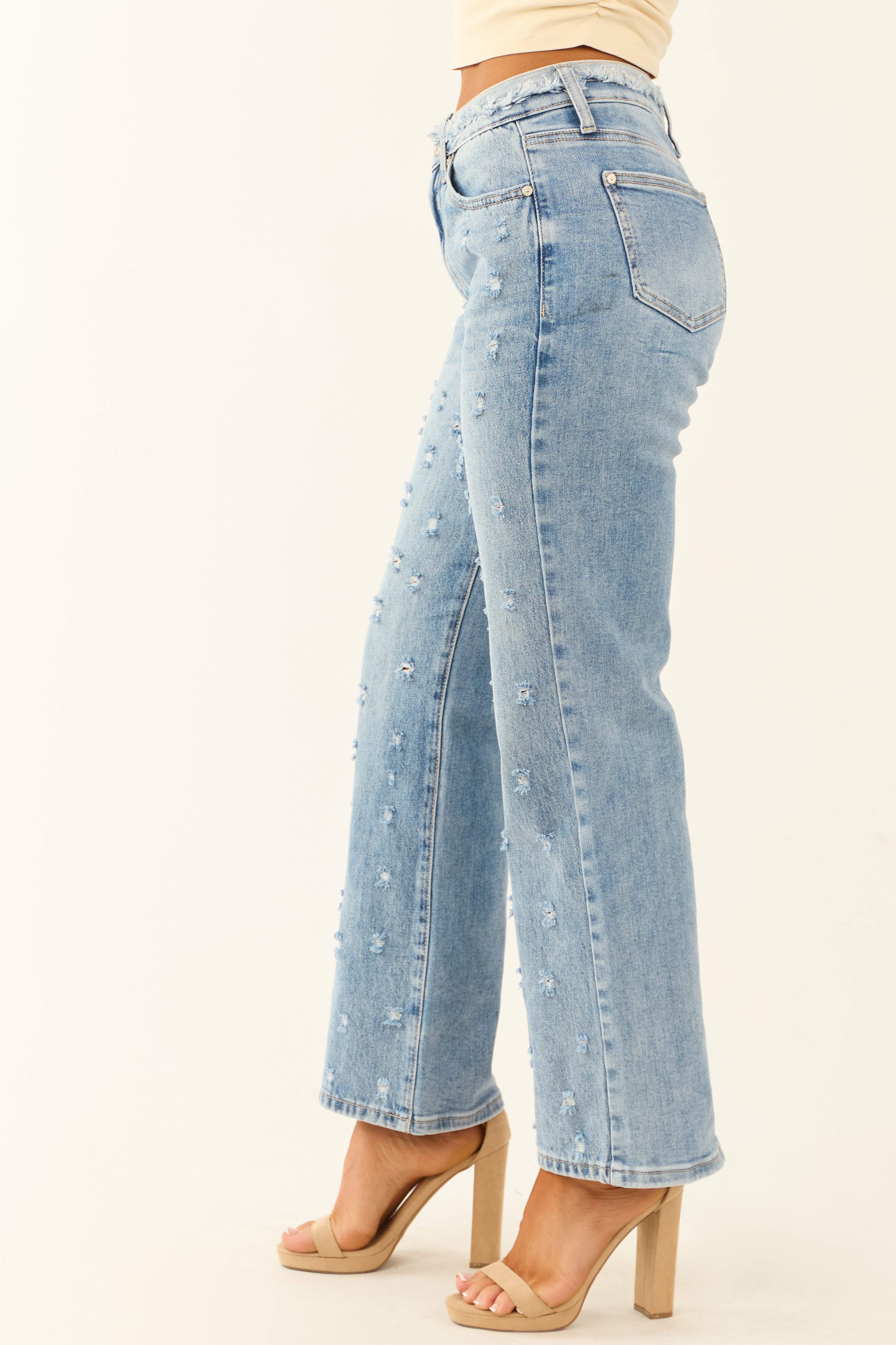 【DISCERNMENT】Lime Washing Tapered Denim Pants DISCERNMENT】Lime Washing Tapered Denim Pants (DISCERNMENT