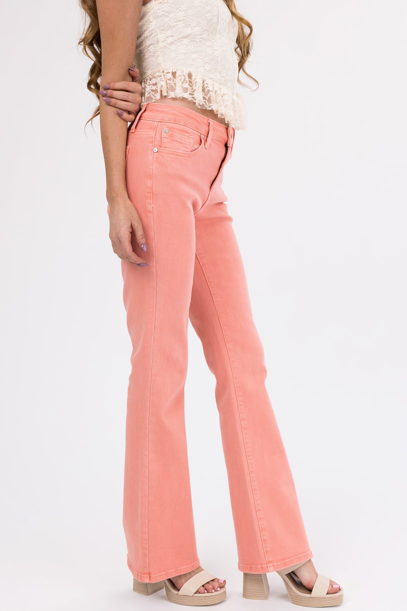 Special A Salmon Slim Bootcut Jeans