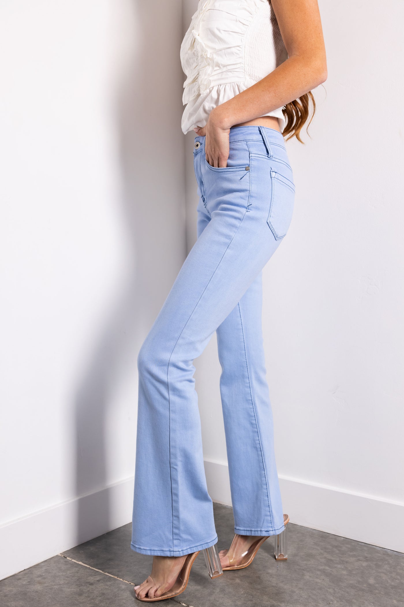 Special A Sky Blue Slim Bootcut Jeans