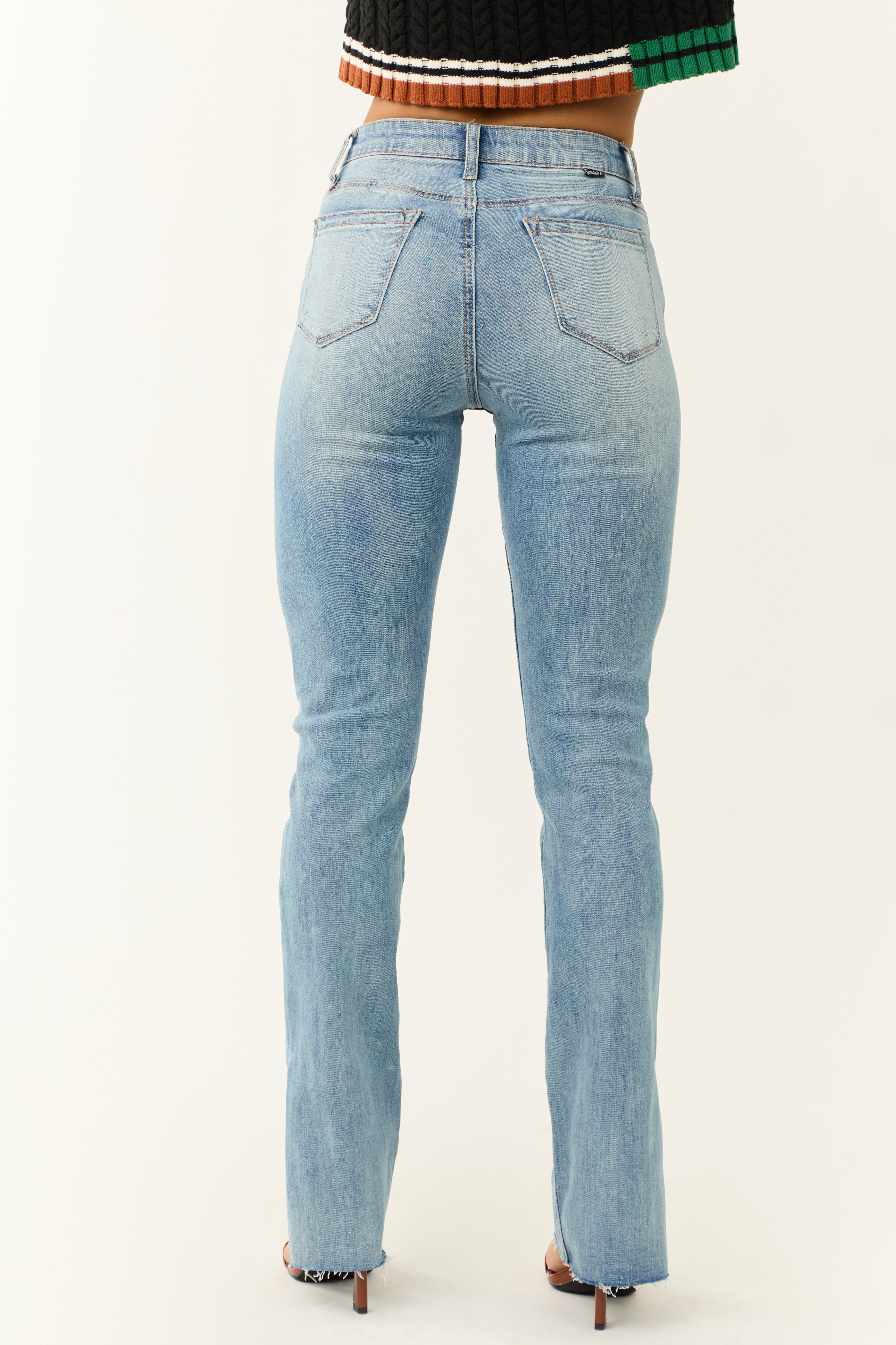 【THEAIRTOWN】 newjeans bootscut pt Special A Tummy Control Slim Bootcut Jeans | Lime Lush Boutique