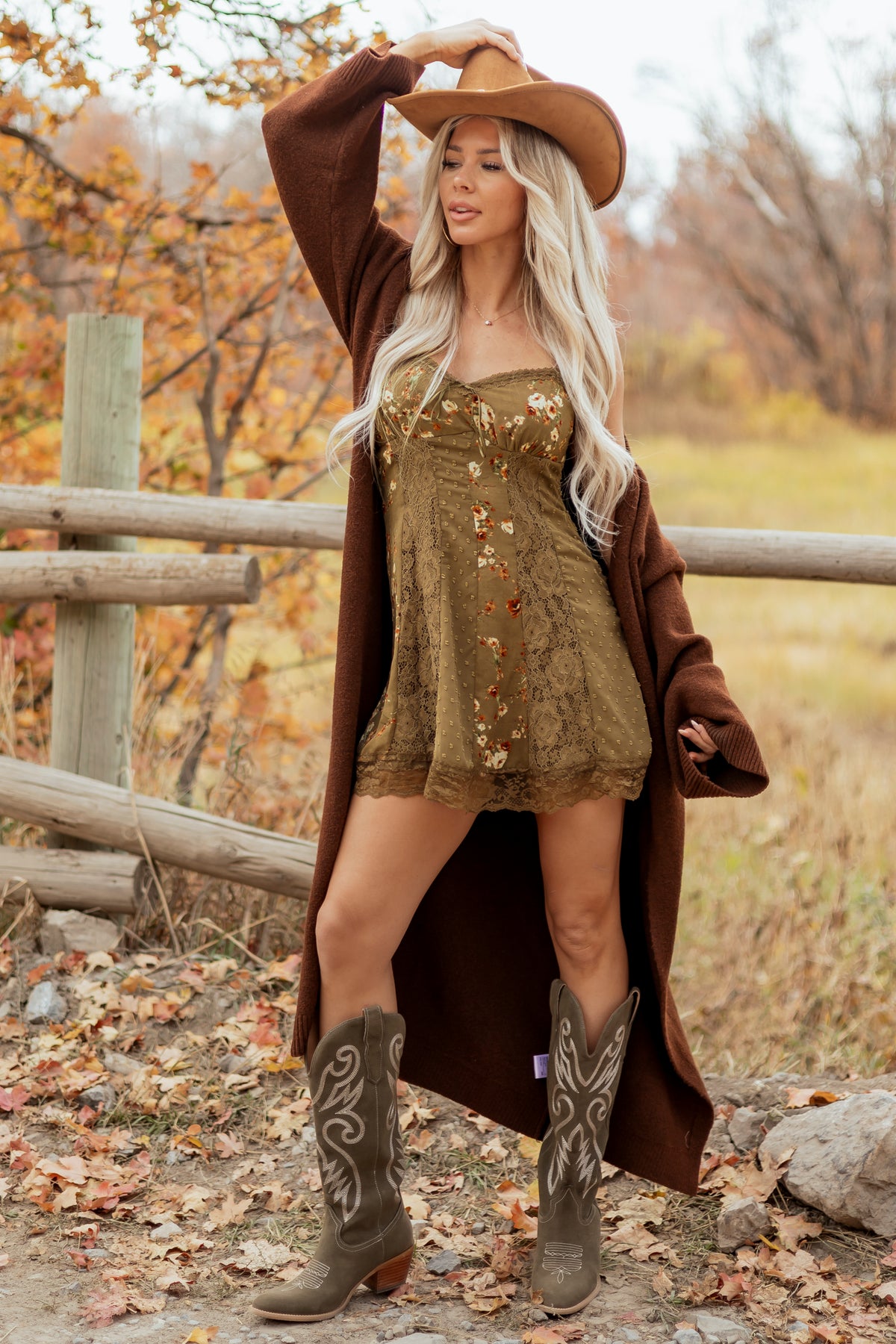 Spice Chocolate Open Front Duster Cardigan