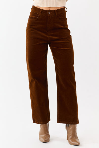 Spice Corduroy Stretchy Relaxed Straight Pants