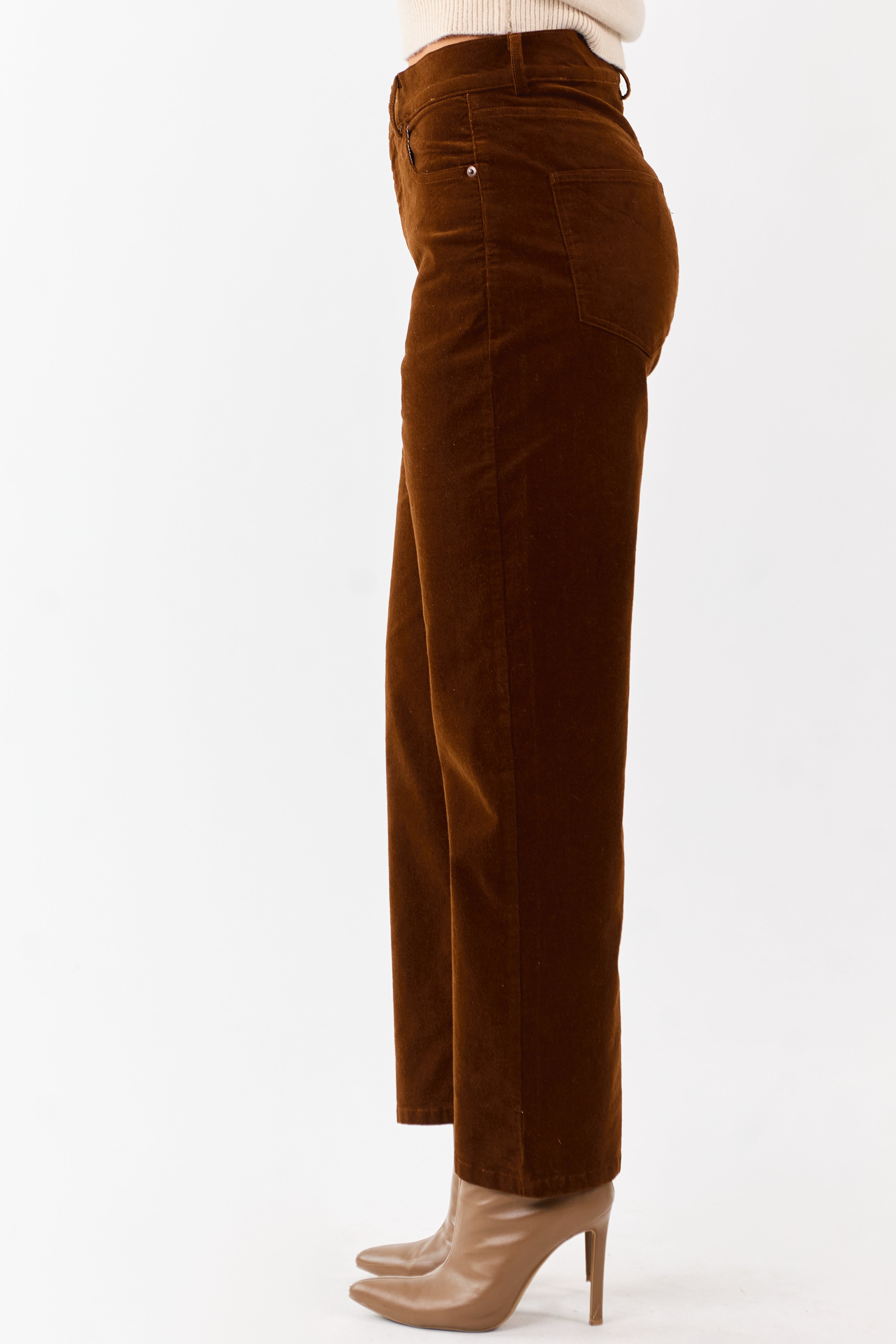Spice Corduroy Stretchy Relaxed Straight Pants
