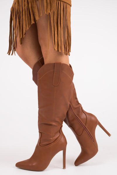 Spice High Heel Pointed Toe Western Boots