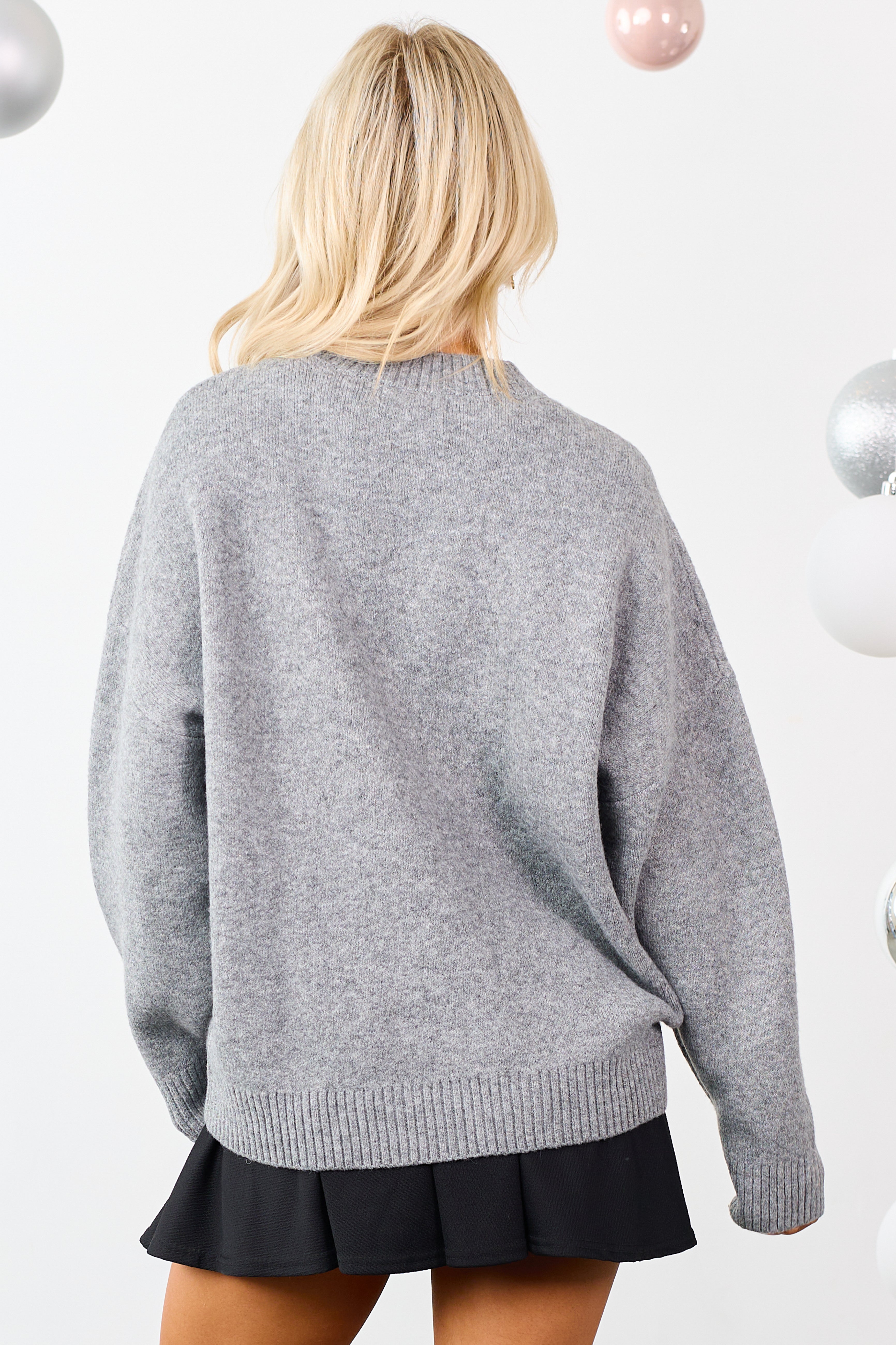 Steel 'Be Merry & Bright' Graphic Knit Sweater