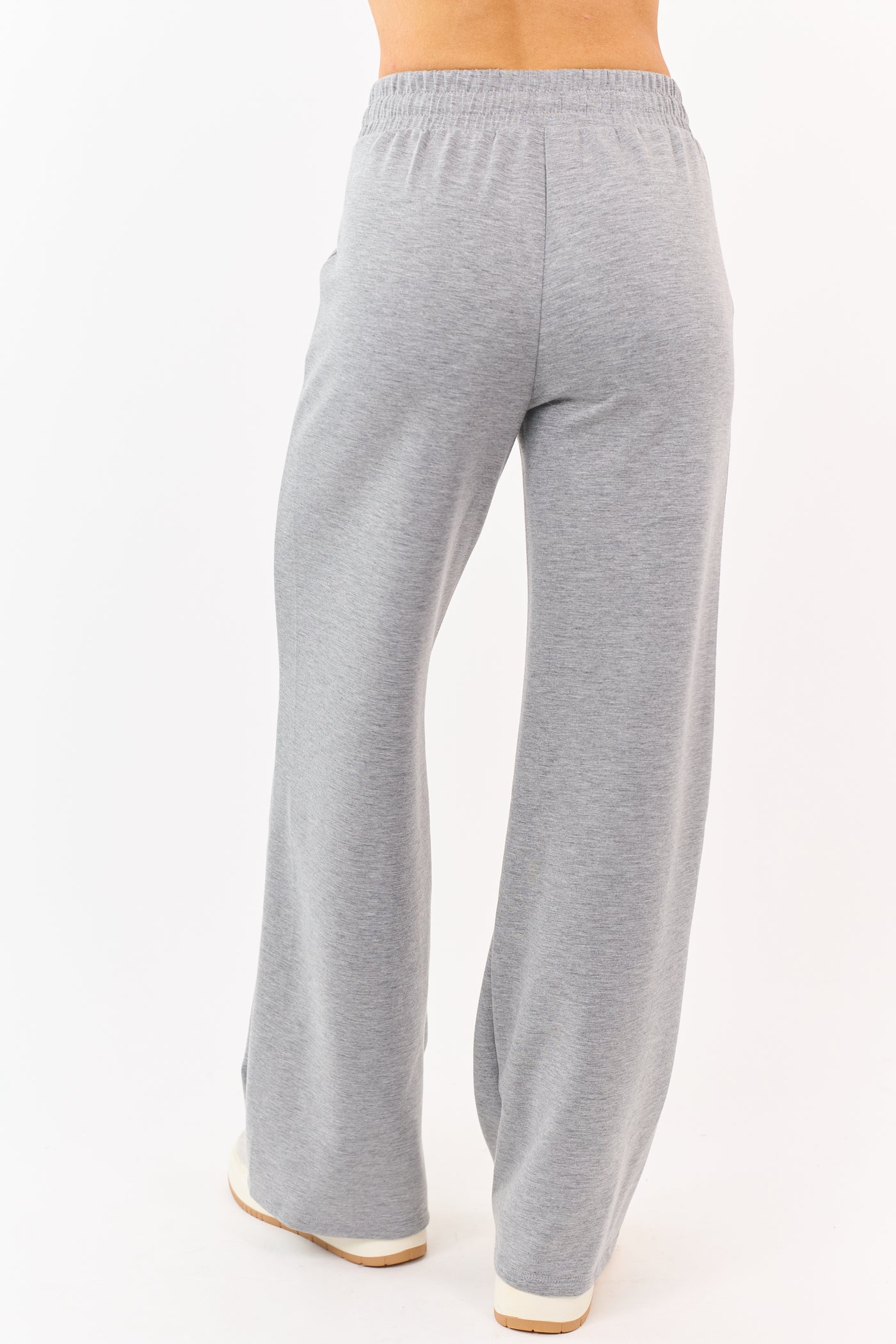 Steel Elastic Waist Drawstring Wide Leg Sweatpants