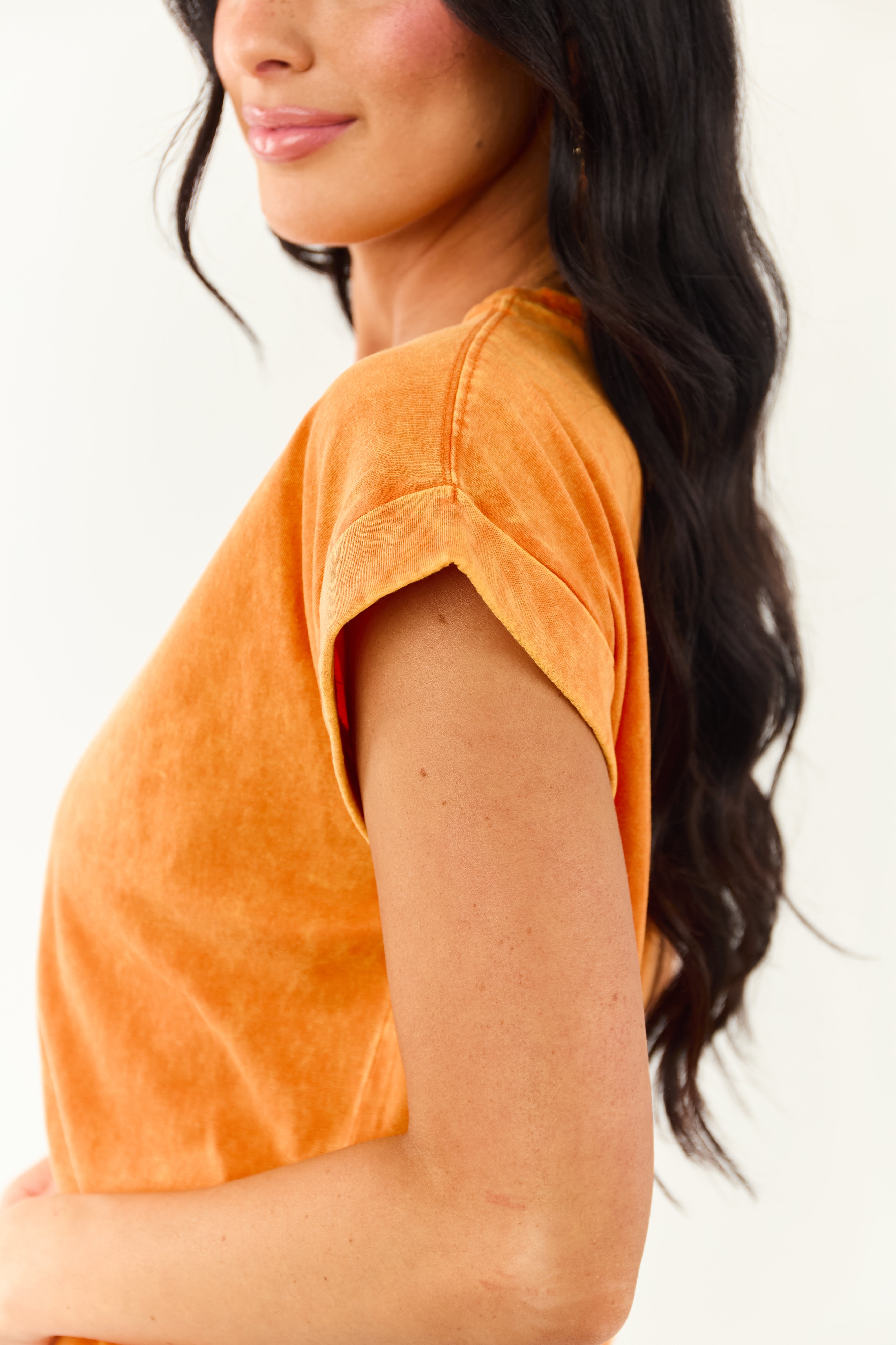 Sunset Soft Washed Cotton Short Sleeve Top