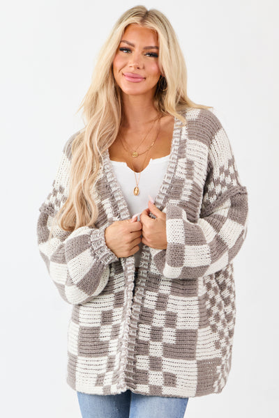 Taupe-and-Ivory-Checkered-